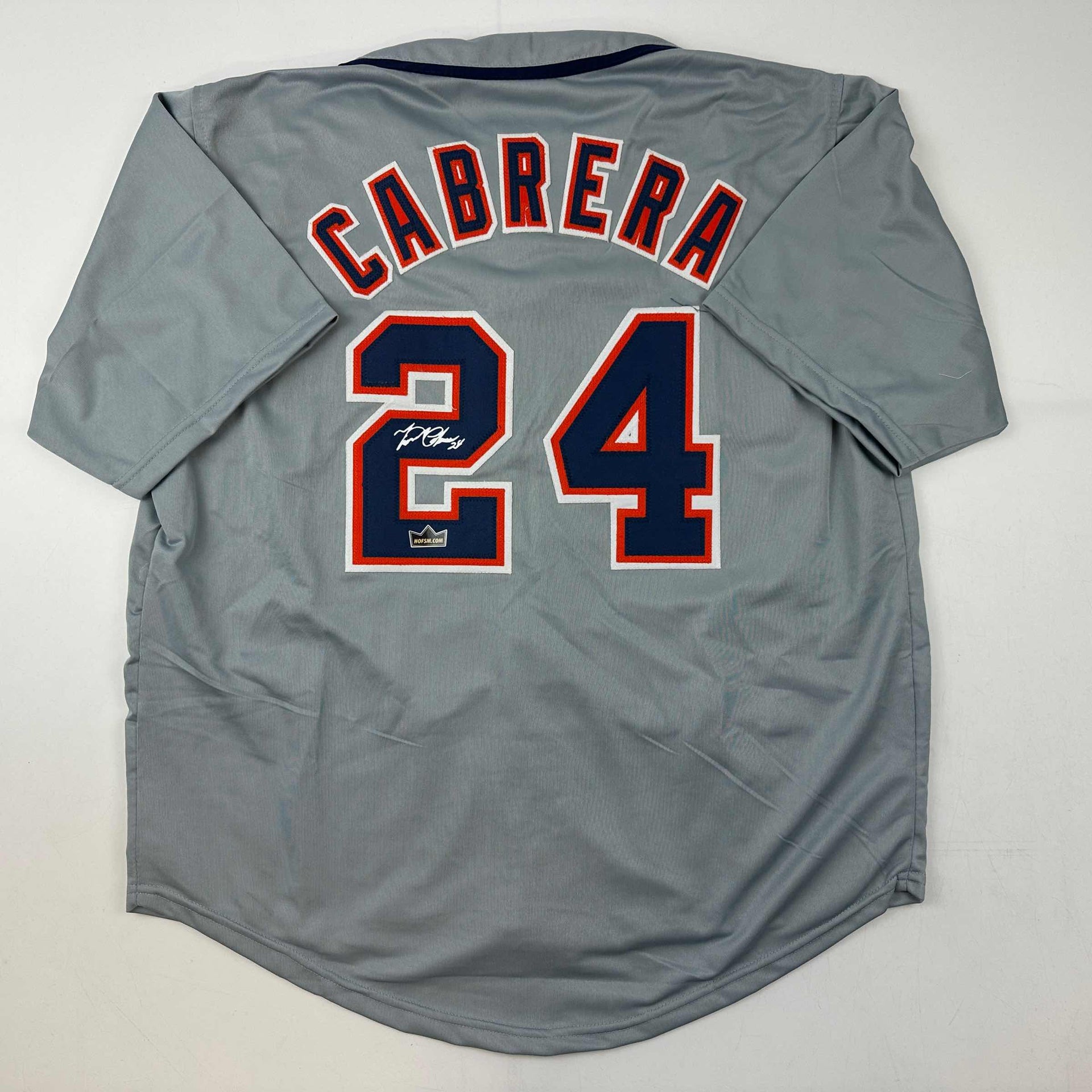 Facsimile Autographed Miguel Cabrera Detroit Grey Reprint Laser Auto  Baseball Jersey Size Men's XL - Hall of Fame Sports Memorabilia