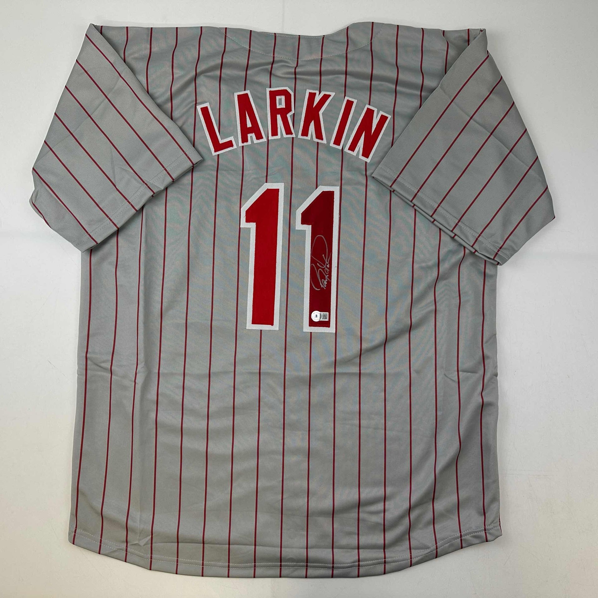 Barry Larkin Signed Jersey (JSA)