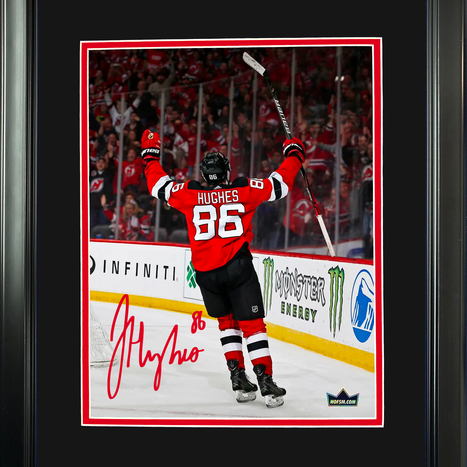 Jack Hughes New Jersey Devils Autographed 16'' x 20'' NHL Debut Photograph  with ''NHL Debut 10/4/19'' Inscription