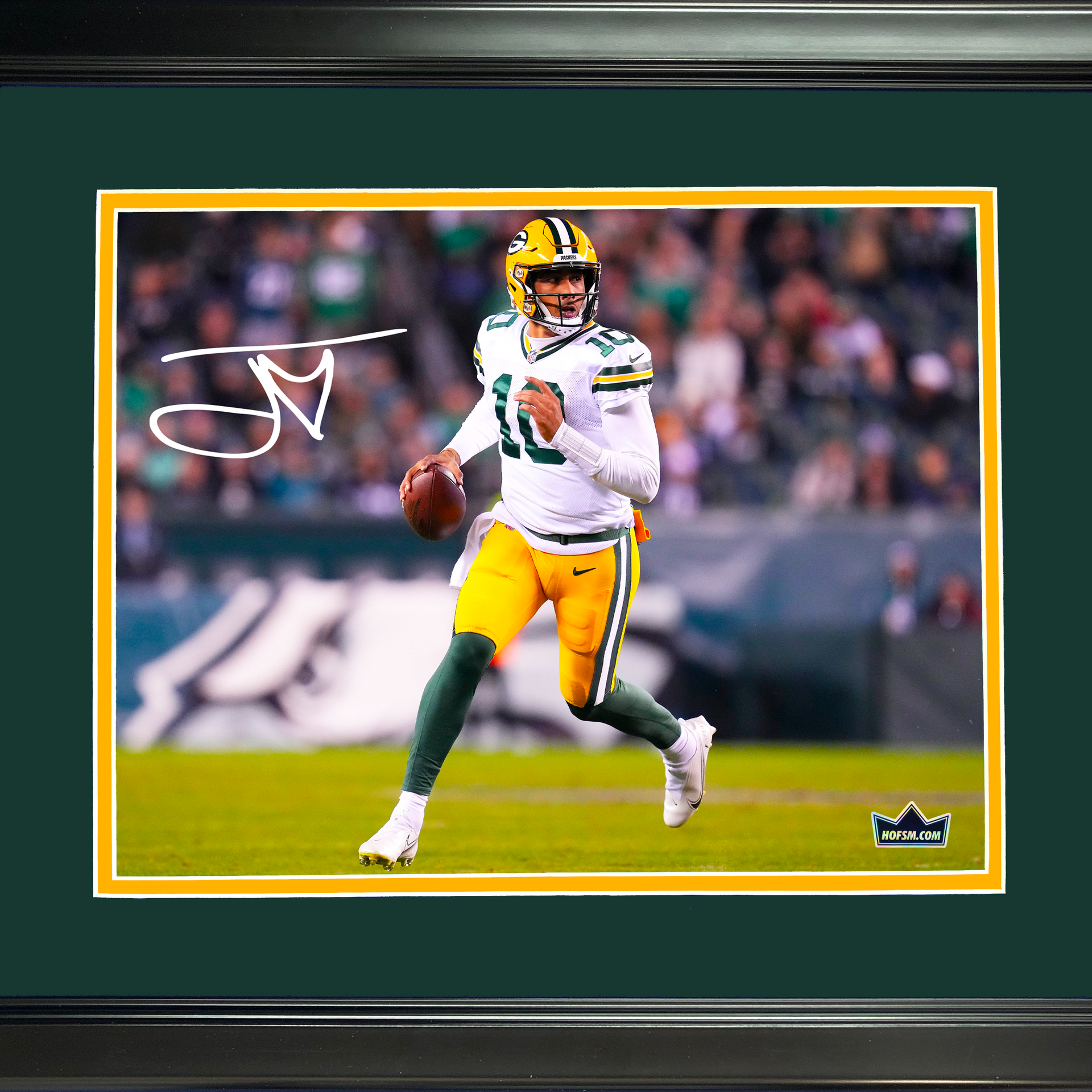 Jordan Love Autographed Signed & Framed Green Bay Packers Jersey