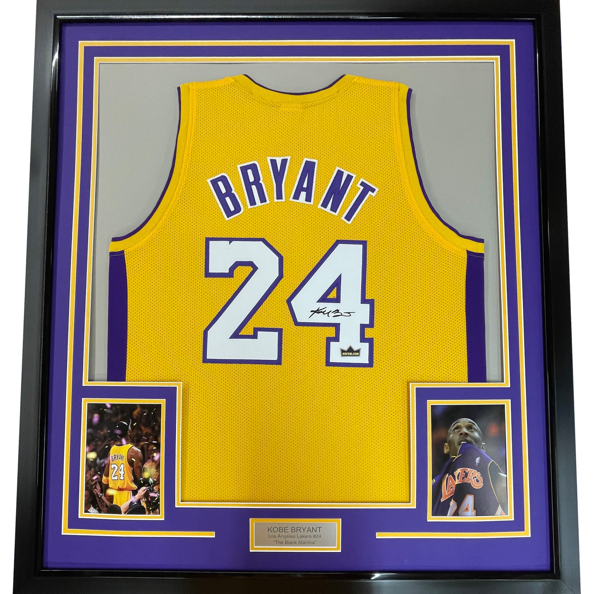 Kobe Bryant Framed #24 Jersey with Autographed Card