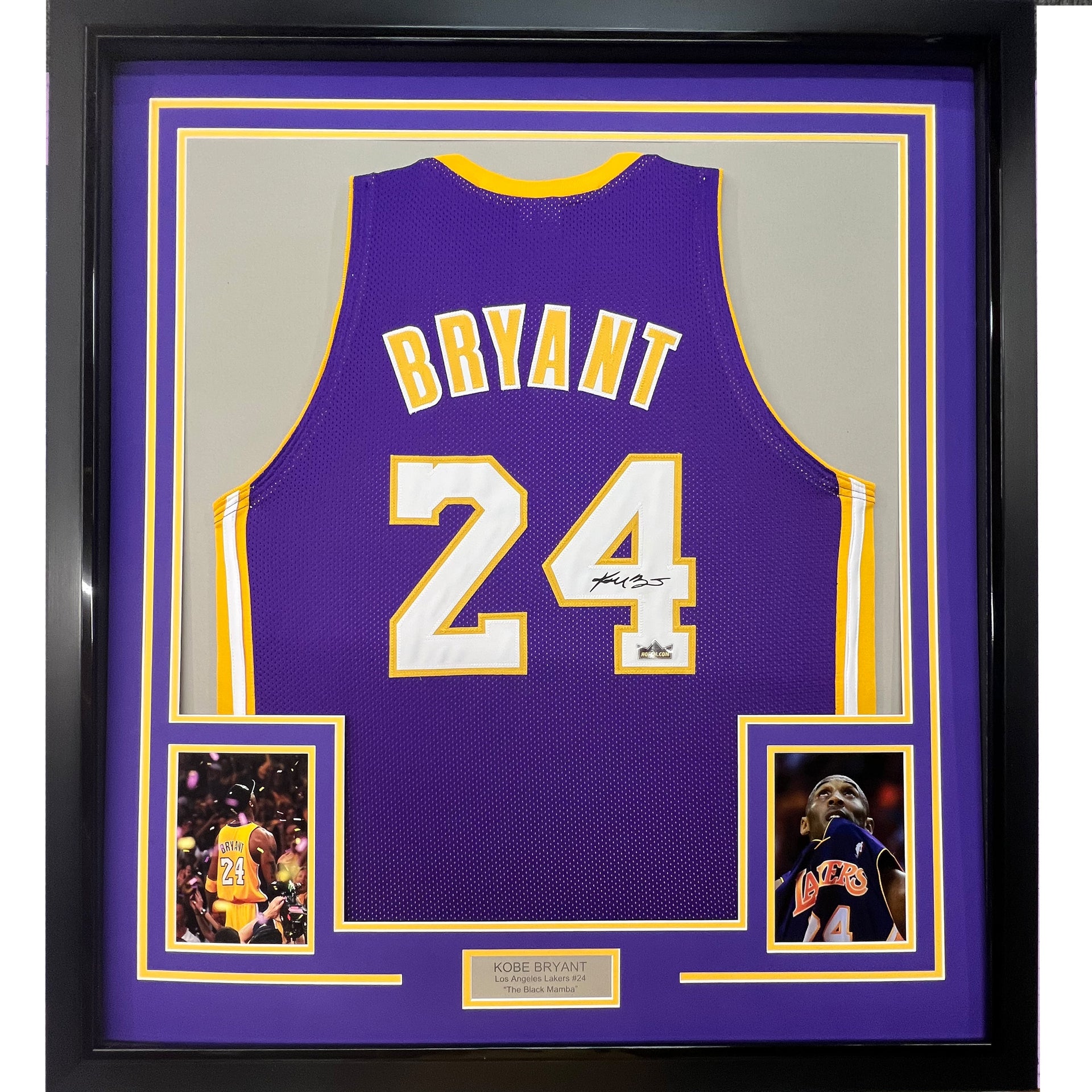 Facsimile Autographed Kobe Bryant #8 Los Angeles LA Yellow Reprint Laser  Auto Basketball Jersey Size Men's XL