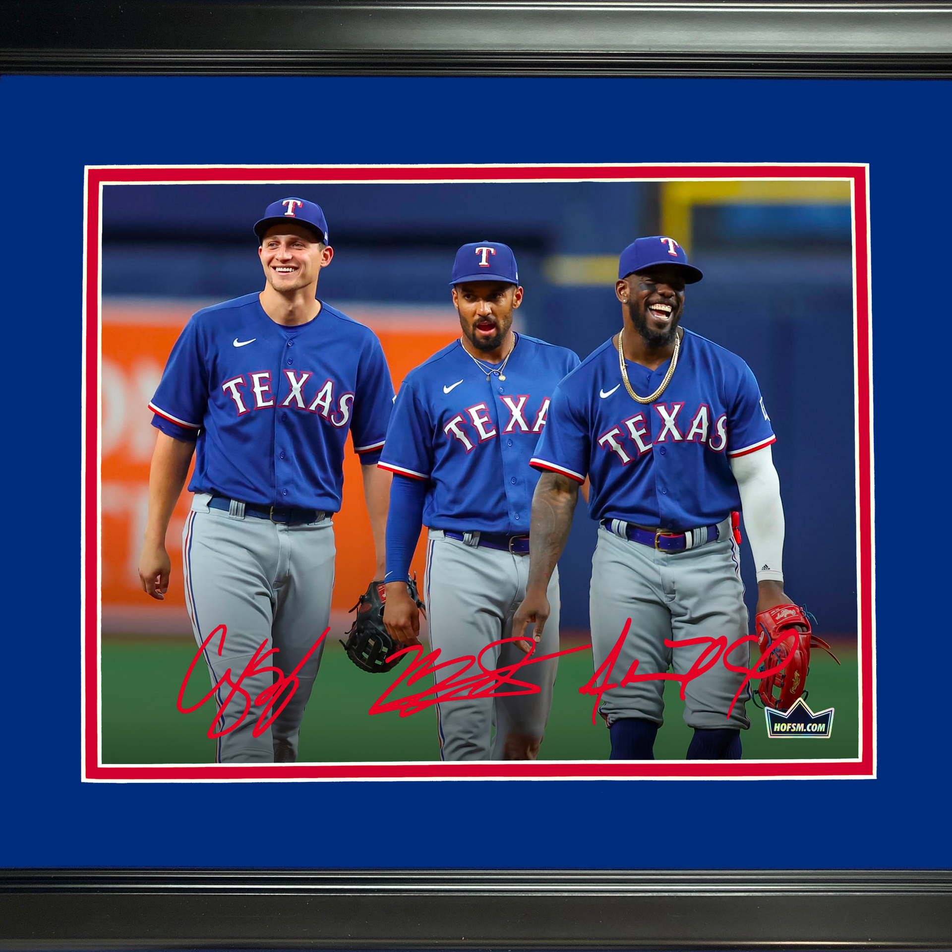 Framed Marcus Semien, Adolis Garcia & Corey Seager Texas Rangers Facsimile  Laser Engraved Signature Auto 12x15 Baseball Photo HOFSM Holo - Hall of  Fame Sports Memorabilia