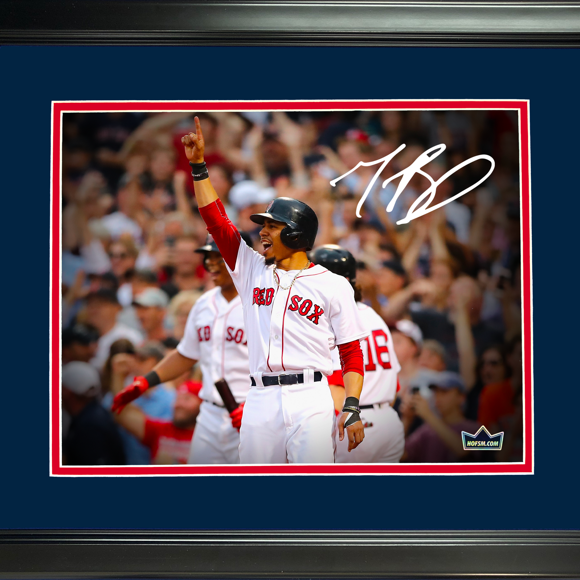 Framed Mookie Betts Boston Red Sox Facsimile Laser Engraved