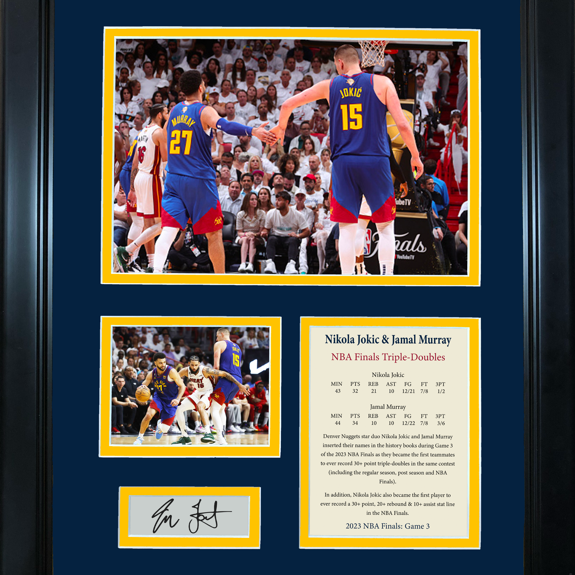 Jamal Murray Denver Nuggets Autographed 8 inch x 10 inch 2023 Western Conference Finals Layup Spotlight vs. Los Angeles Lakers Photograph - Fanatics