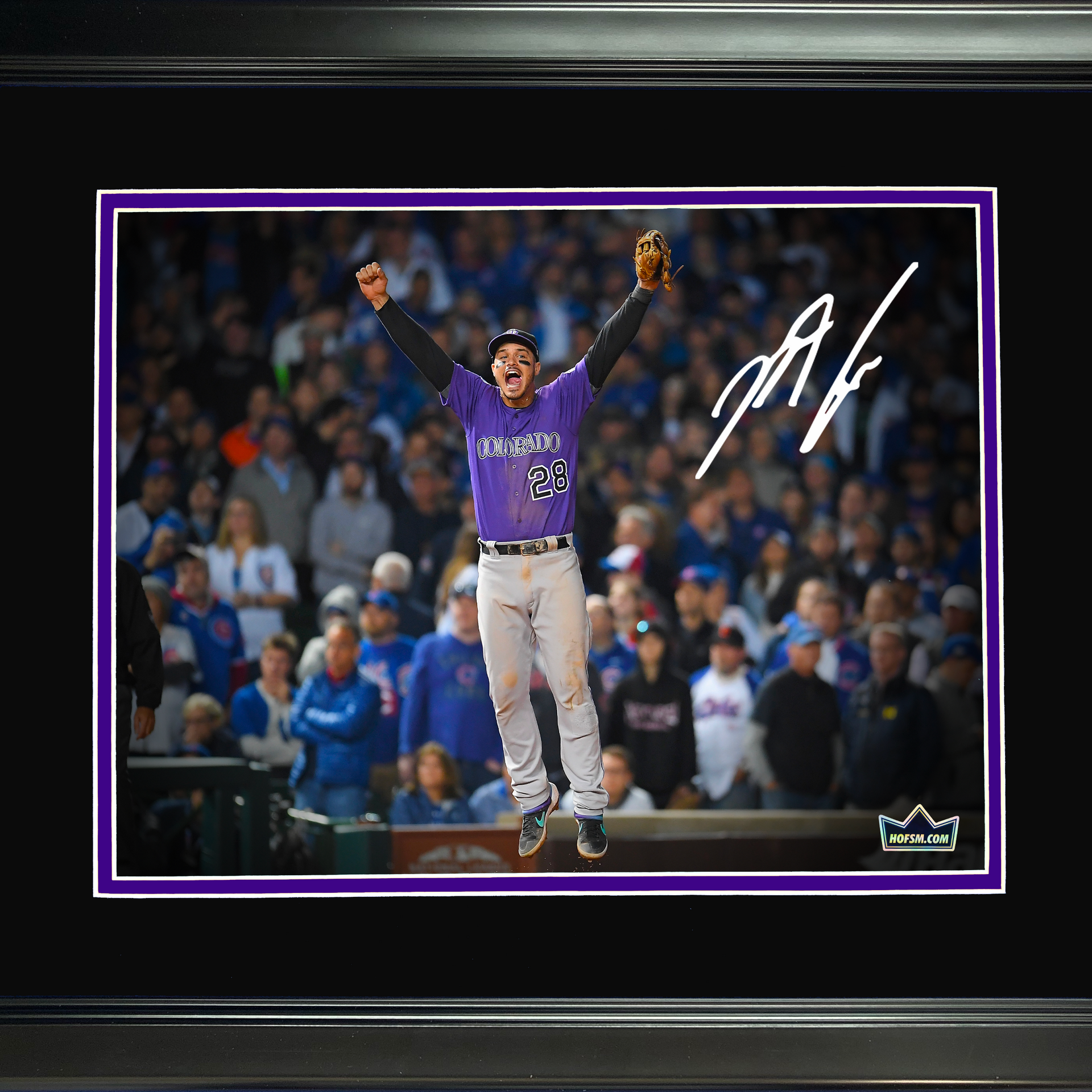 Framed Nolan Arenado Colorado Rockies Facsimile Laser Engraved Signature  Auto 12x15 Baseball Photo HOFSM Holo - Hall of Fame Sports Memorabilia