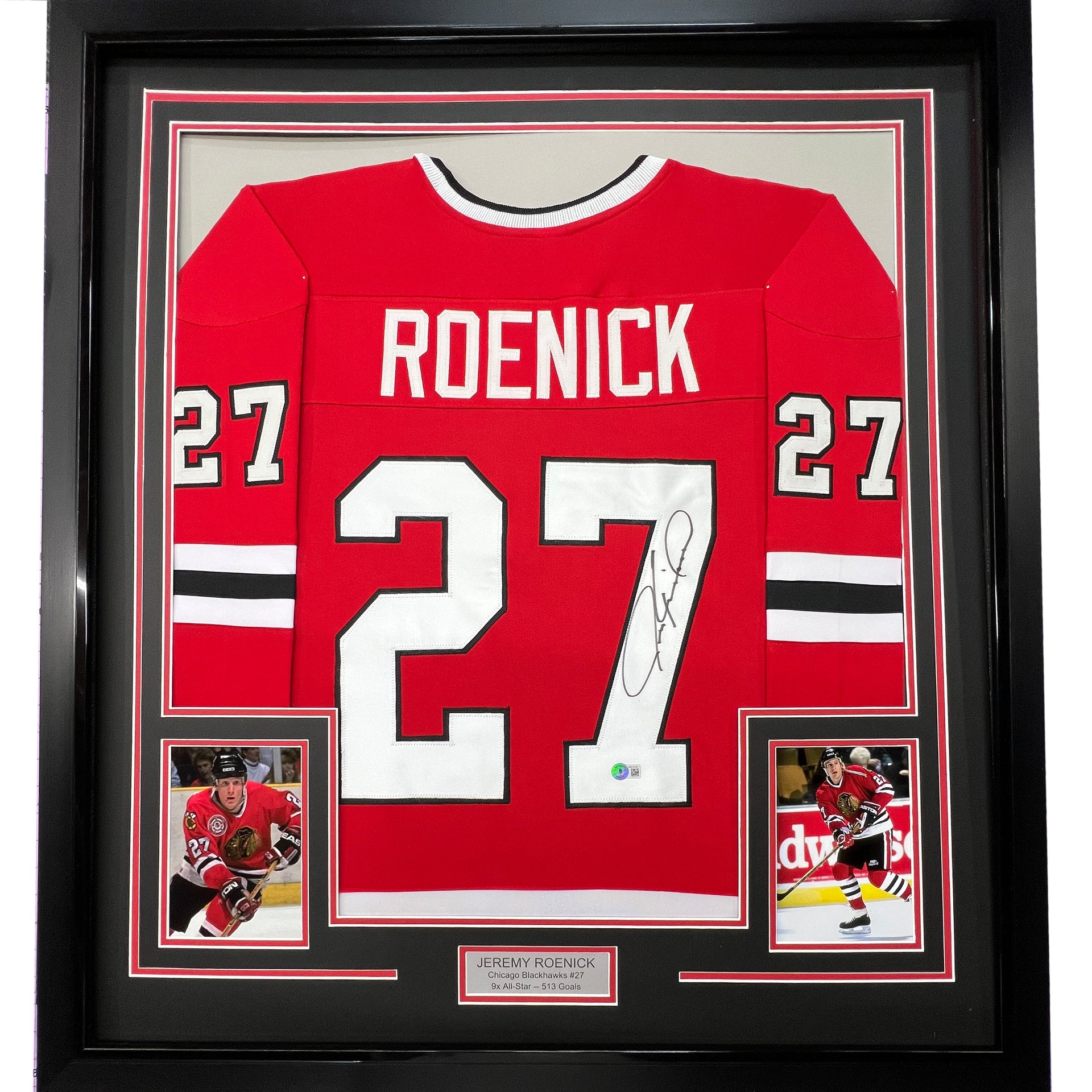 Framed Chicago Blackhawks Clark Griswold Autographed Signed Jersey