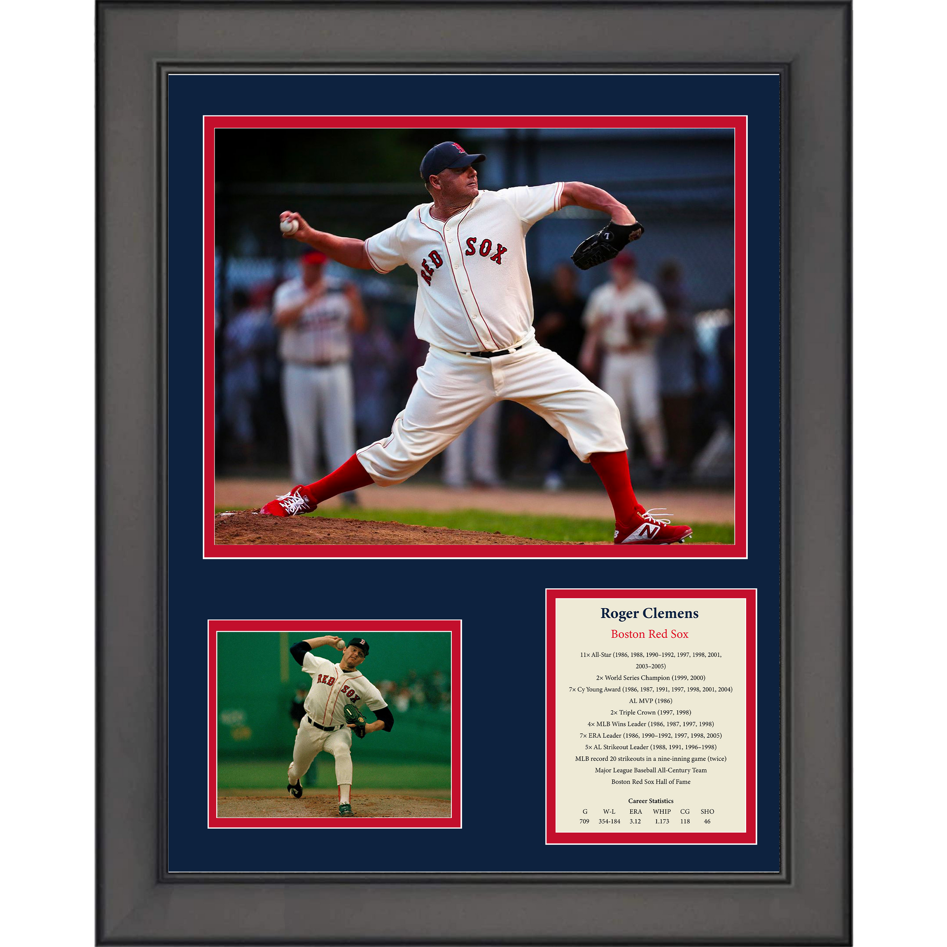 Framed Roger Clemens Boston Red Sox Hall of Fame 12x15 Baseball