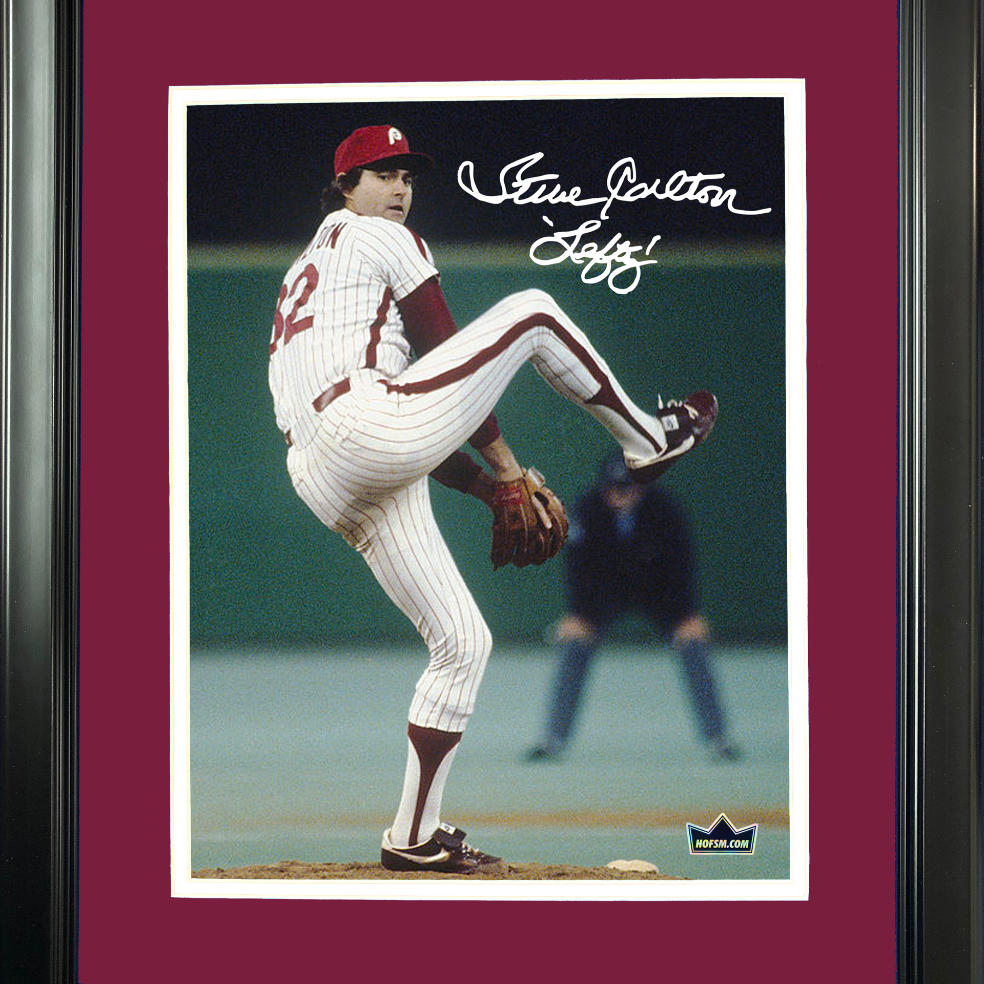 Framed Steve Carlton Lefty Philadelphia Phillies Facsimile Laser