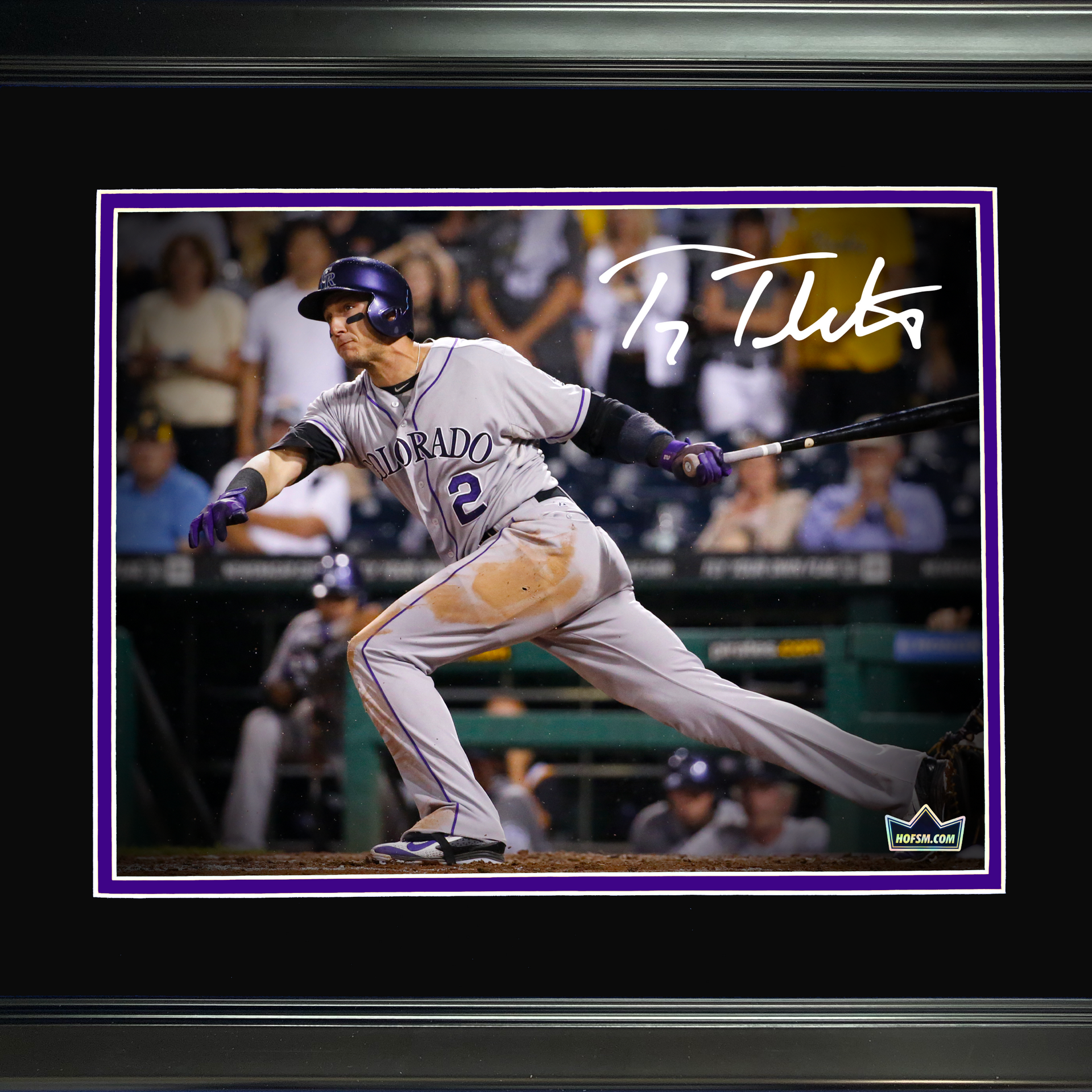 Framed Troy Tulowitzki Colorado Rockies Facsimile Laser Engraved Signature  Auto 12x15 Baseball Photo HOFSM Holo - Hall of Fame Sports Memorabilia