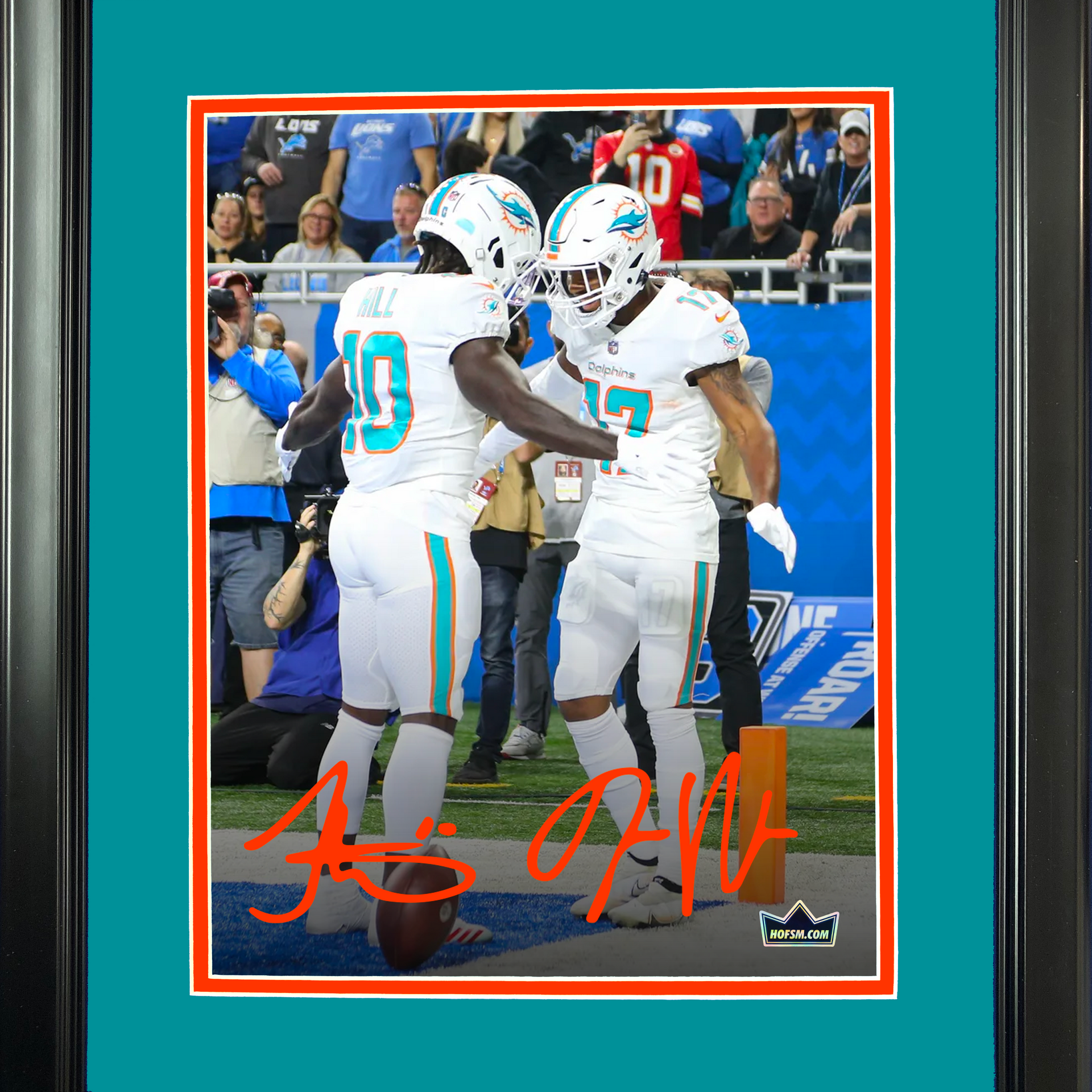 Jaylen Waddle Framed Signed Jersey Beckett Autographed Miami Dolphins