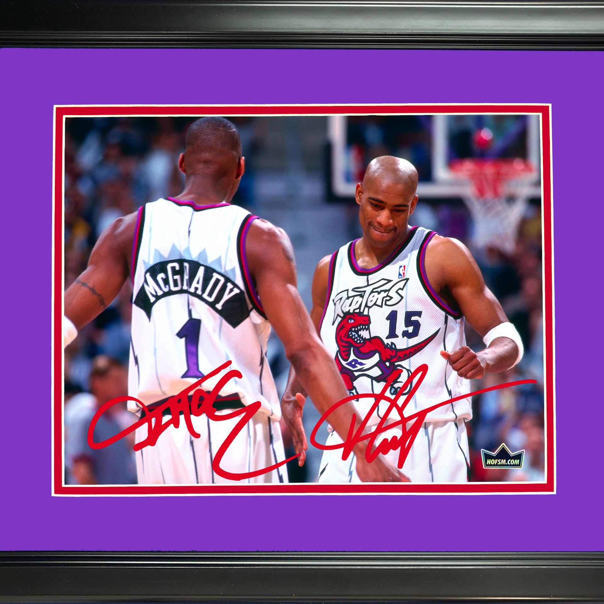 Vince Carter Autographed Signed Framed Toronto Raptors Jersey 