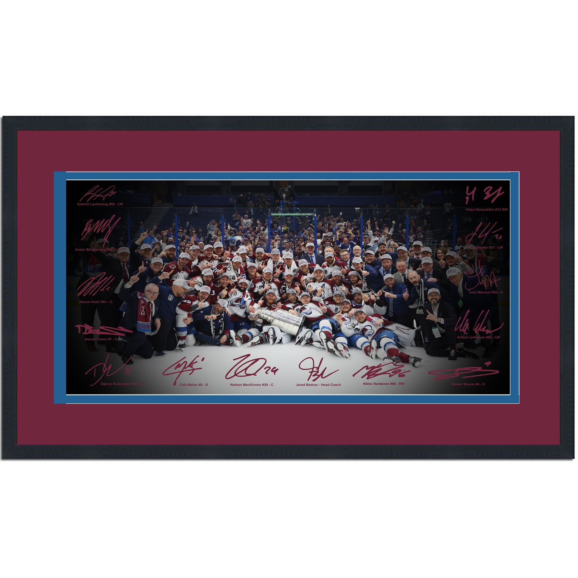 Facsimile Autographed Cale Makar Colorado Maroon Reprint Laser