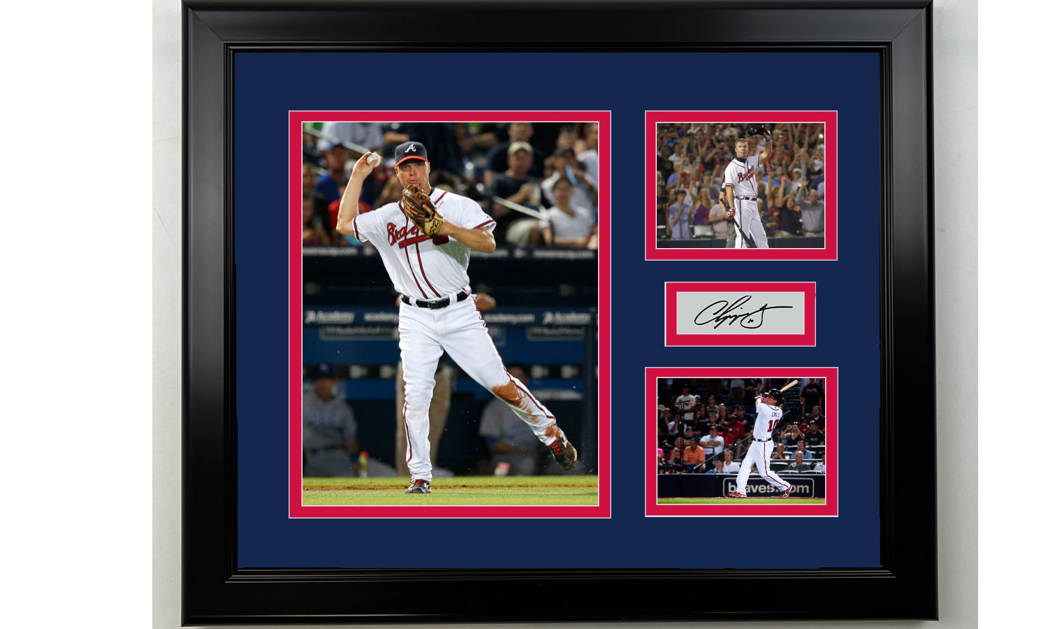 Framed Chipper Jones & Andruw Jones Dual Facsimile Laser Engraved