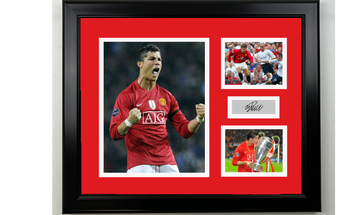 Framed Cristiano Ronaldo Autograph Jersey Manchester United