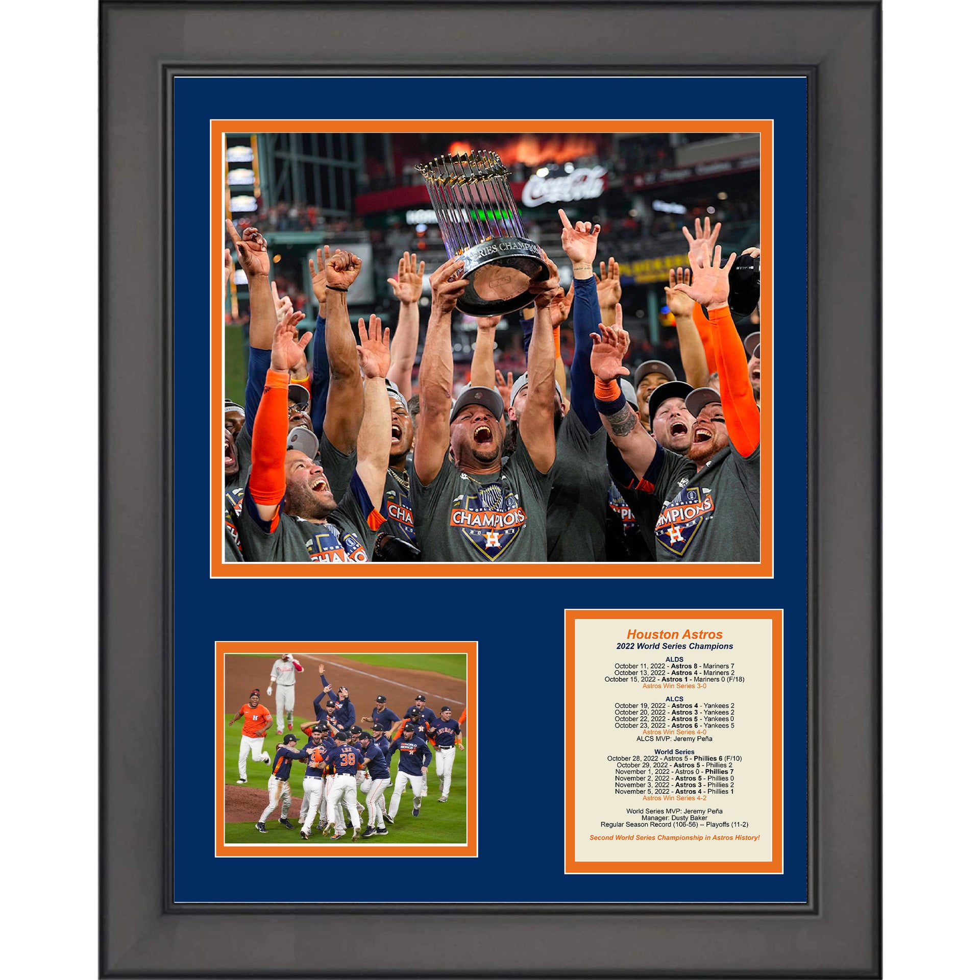 Houston Astros Framed 5 x 7 2022 MLB World Series Champions Team Dogpile  Collage
