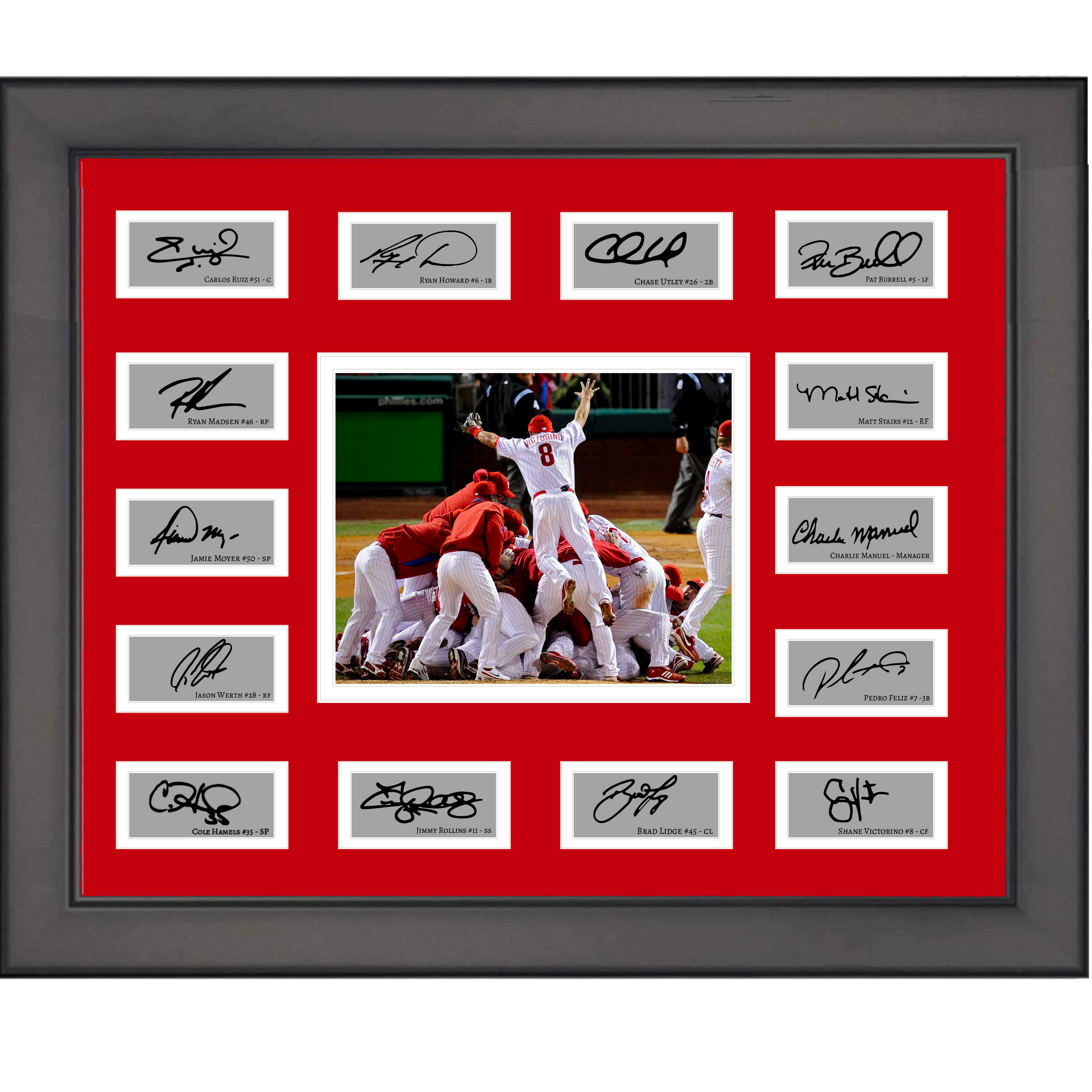 Philadelphia Phillies Panorama - 2008 World Series Champions with facsimile  signatures