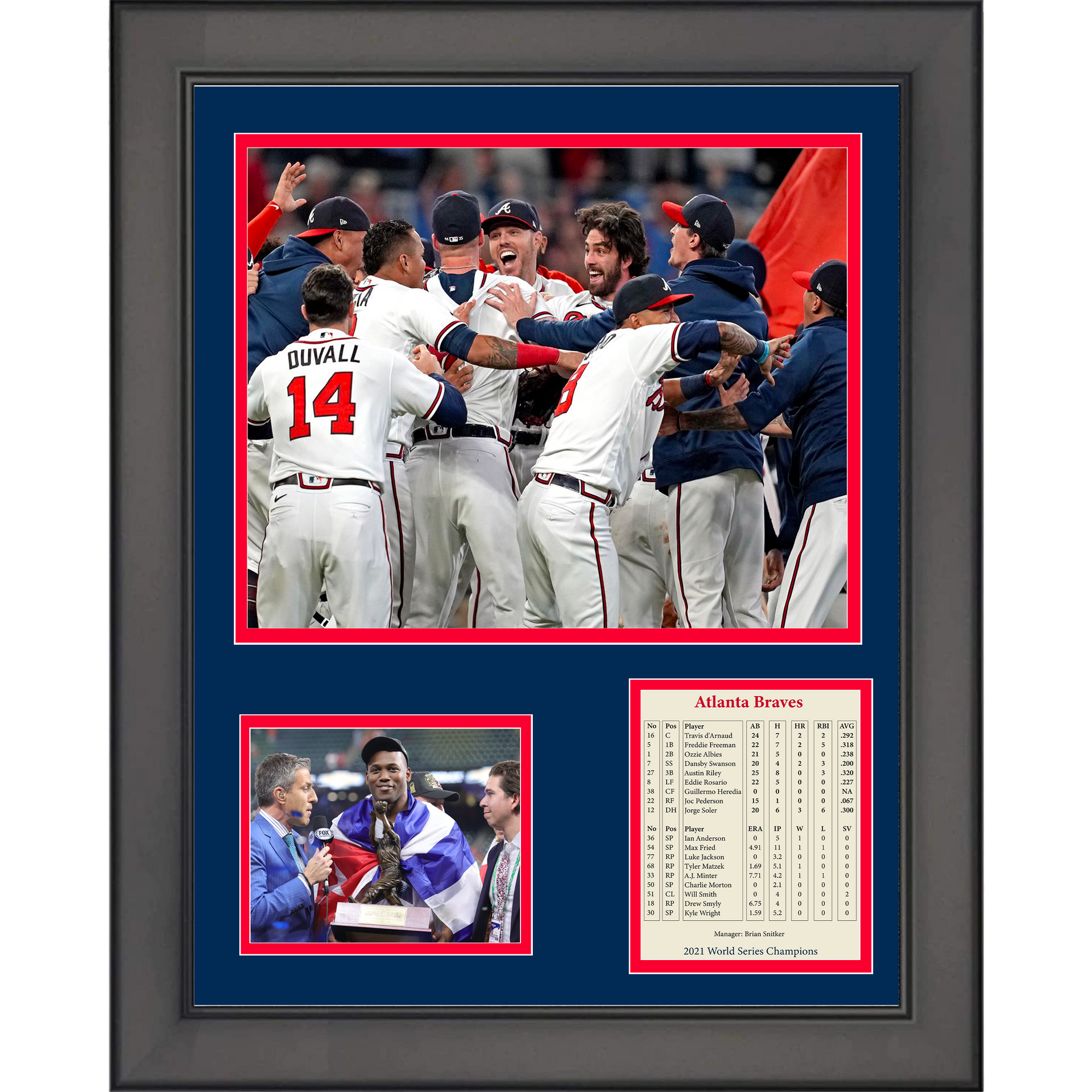 Framed Jorge Soler Atlanta Braves 2021 World Series Champions