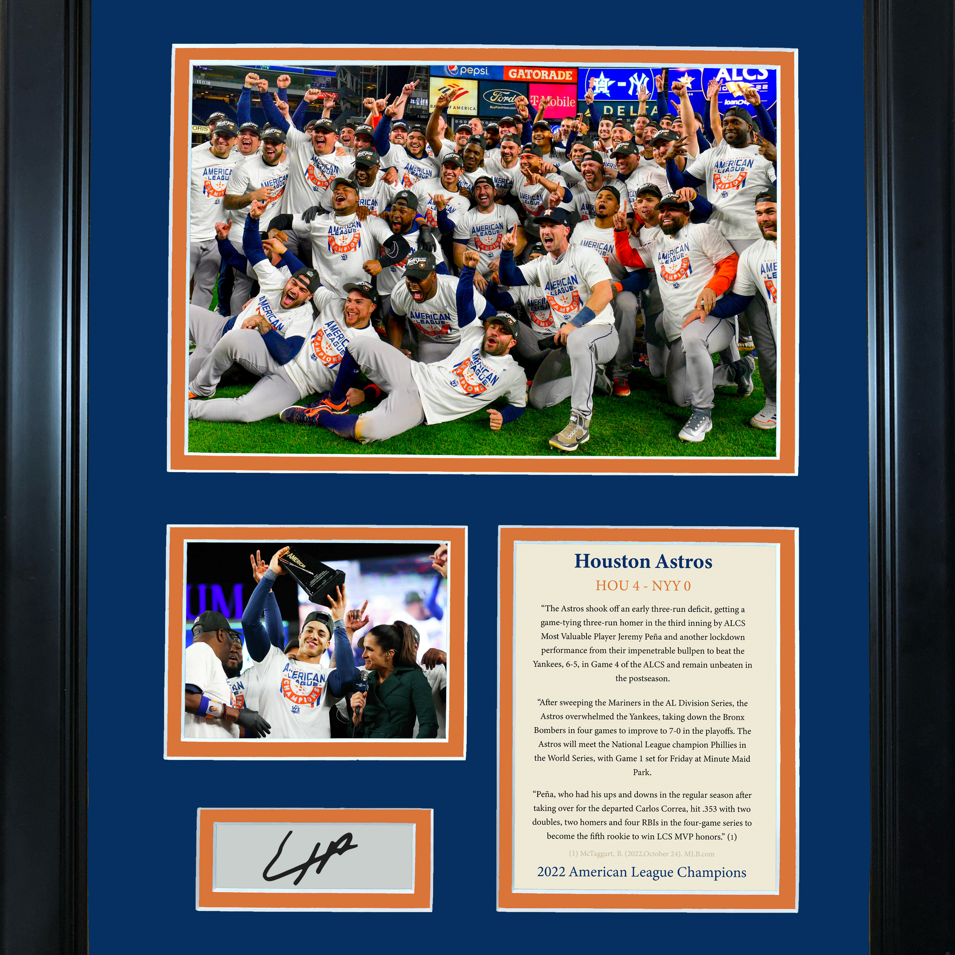 Houston Astros Framed 5 x 7 2022 MLB World Series Champions