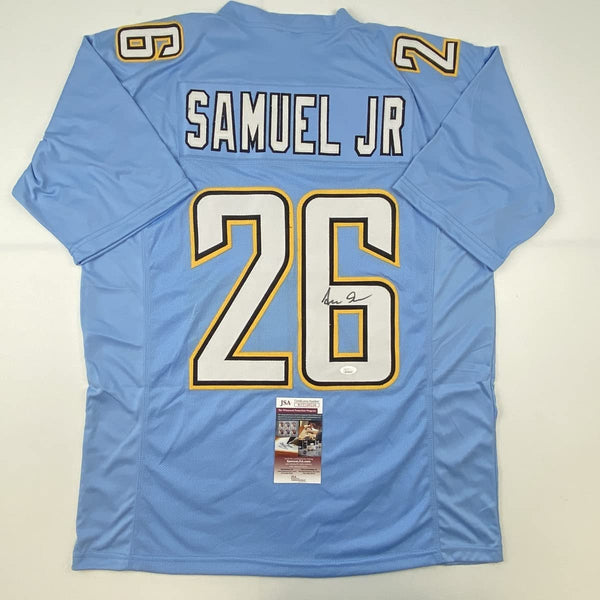 Framed Autographed/Signed Deebo Samuel 33x42 San Francisco Red Football  Jersey JSA COA