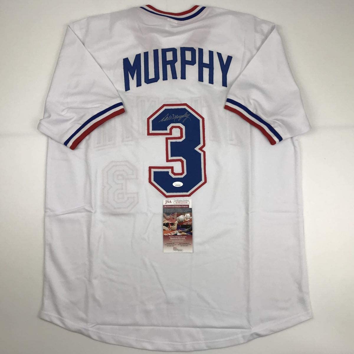 Dale Murphy Autographed Signed Atlanta White Custom Stitched Baseball Jersey  XL- JSA Witnessed Hologram