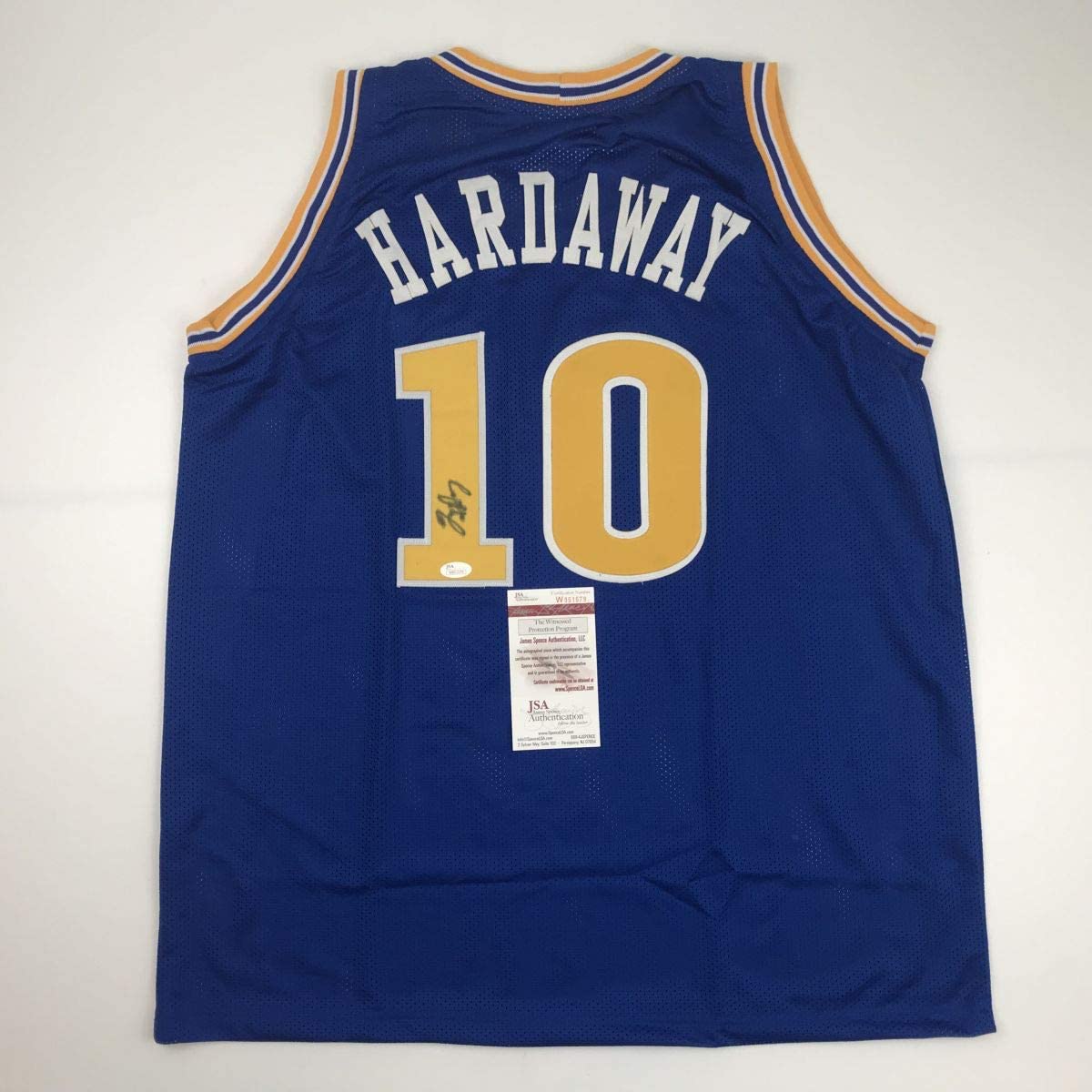 Golden Autographs Penny Hardaway Autographed Orlando Blue Pinstripe Basketball Jersey Beckett