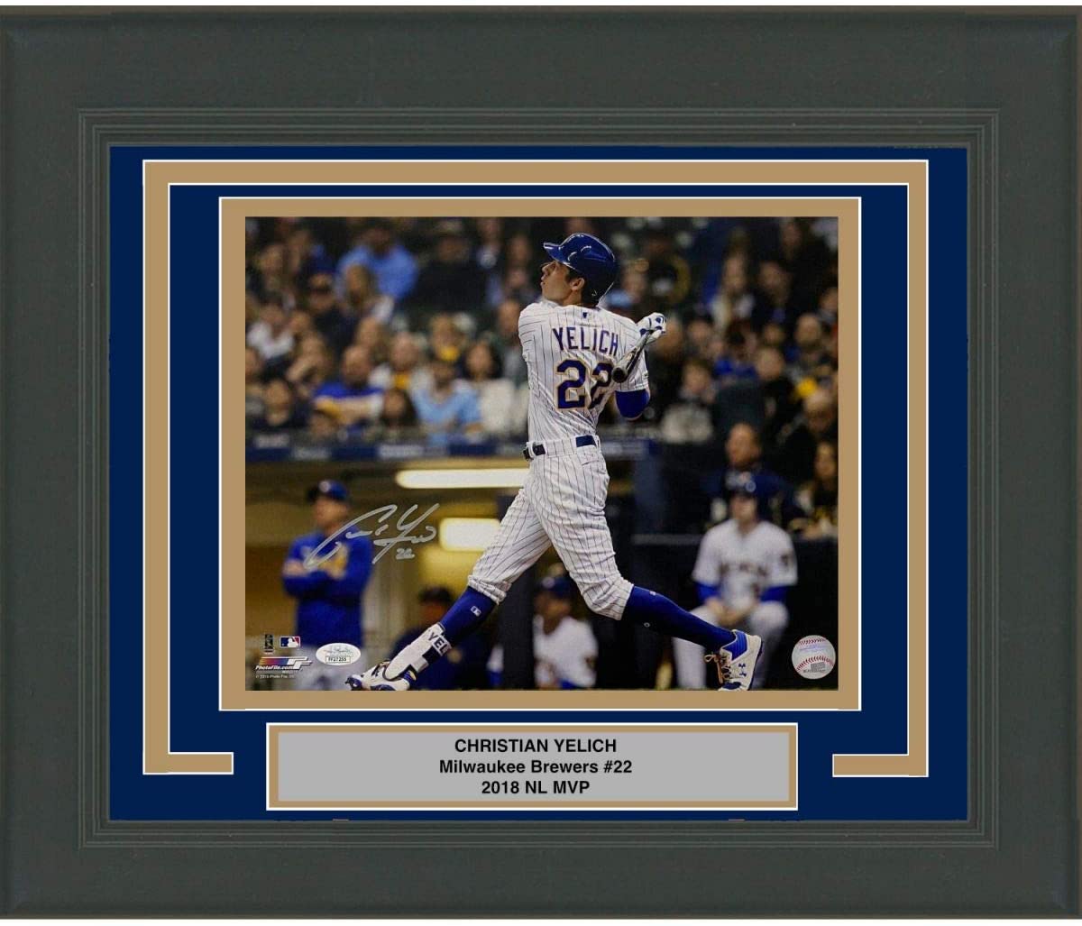 Autographed/Signed Christian Yelich Milwaukee Brewers White Cool