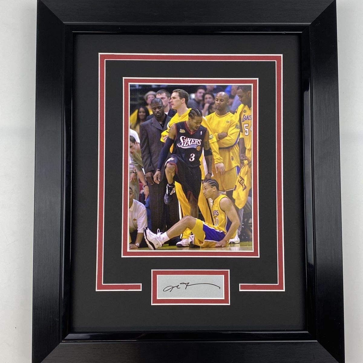 Allen Iverson Philadelphia 76ers Autographed 16x20 Stepover Photo Framed  JSA