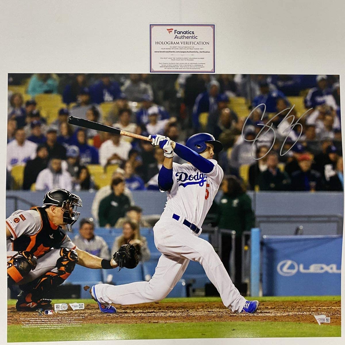 Autographed/Signed Corey Seager 2020 World Series Los Angeles LA Dodgers  16x20 Baseball Photo Fanatics COA - Hall of Fame Sports Memorabilia