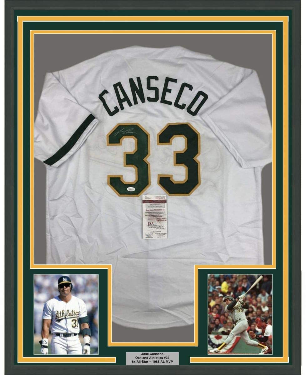 New Oakland A’s Autographed Jose Canseco Jersey w/COA