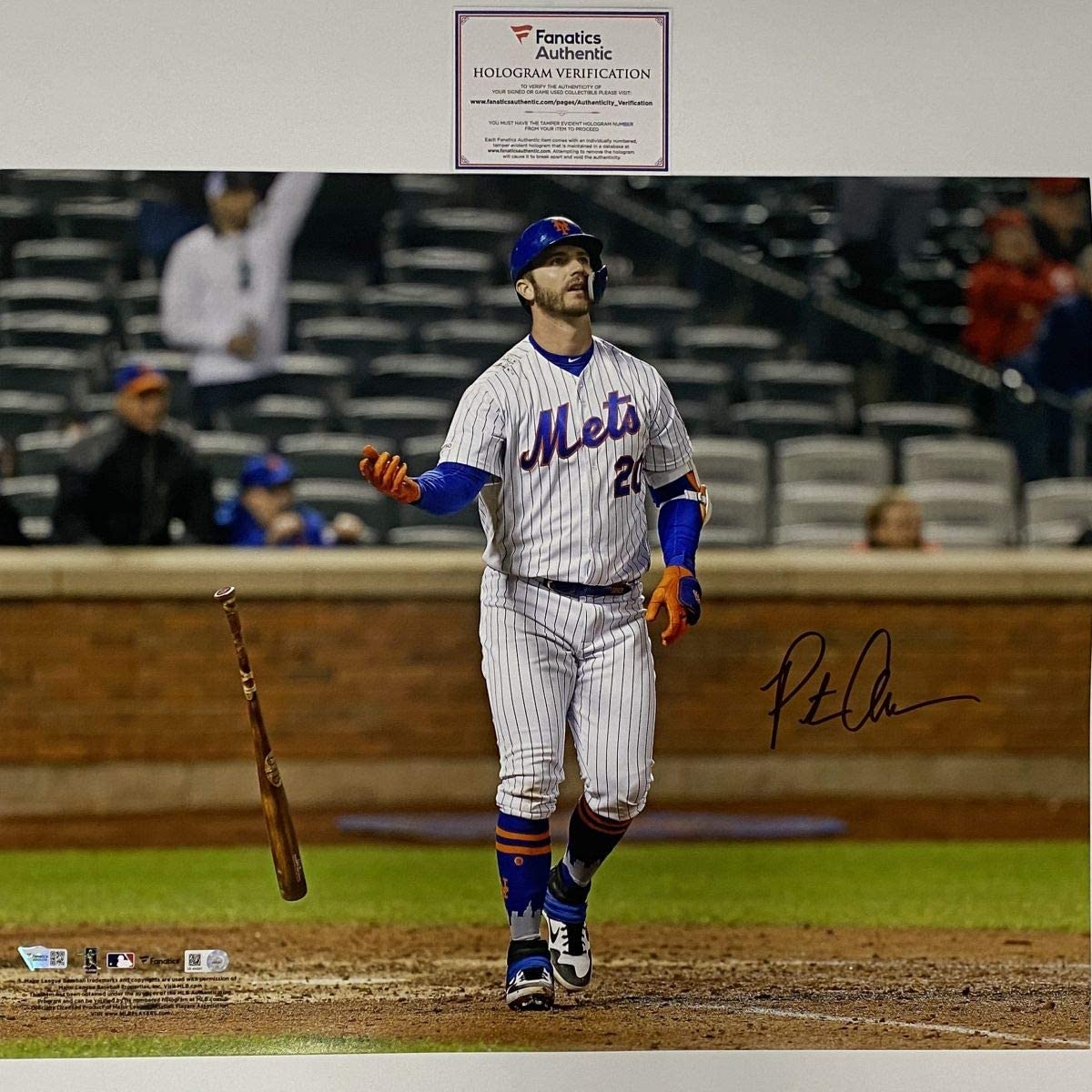 Autographed/Signed Pete Alonso New York Mets 16x20 Baseball Photo Fanatics  COA - Hall of Fame Sports Memorabilia