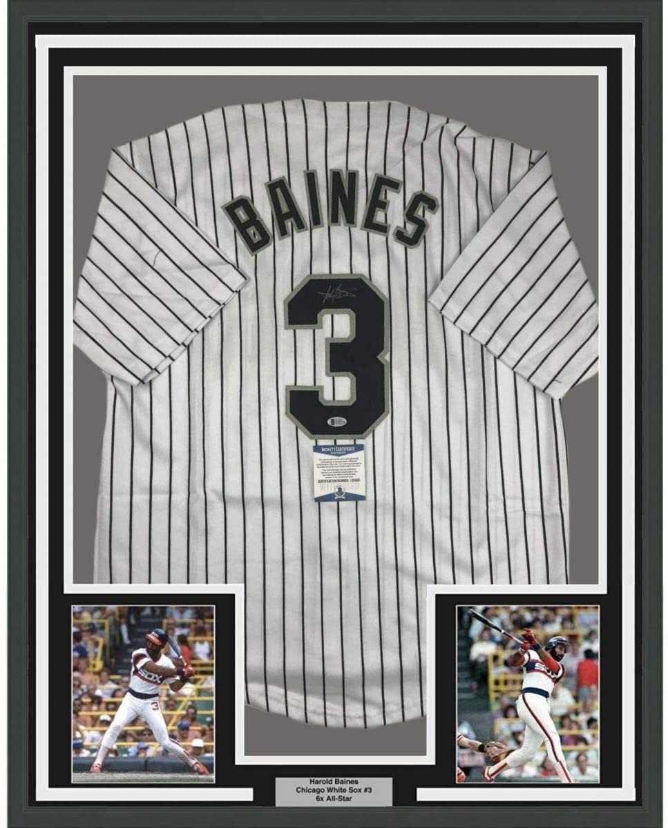 Autographed/Signed Harold Baines Chicago Grey Baseball Jersey Beckett BAS  COA at 's Sports Collectibles Store