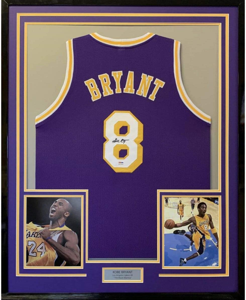 KOBE BRYANT AUTOGRAPHED HAND SIGNED YELLOW LAKERS JERSEY