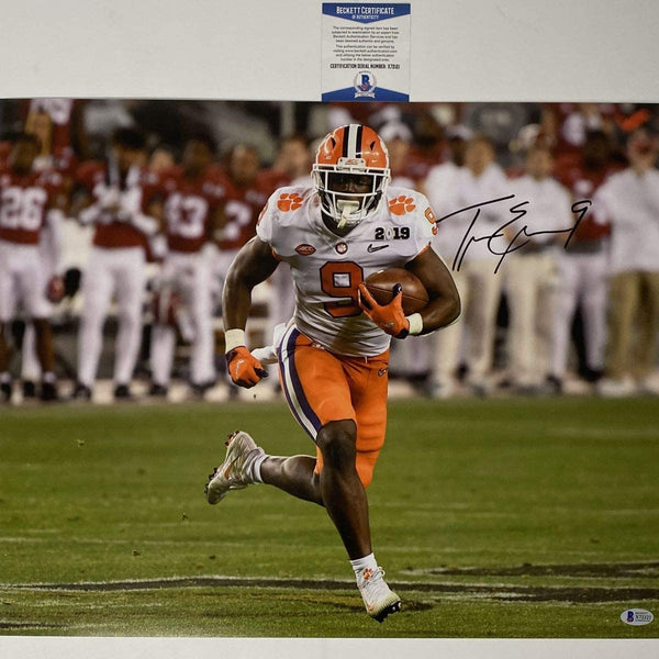 Autographed/Signed Travis Etienne Jr. Clemson Orange College Football  Jersey JSA COA