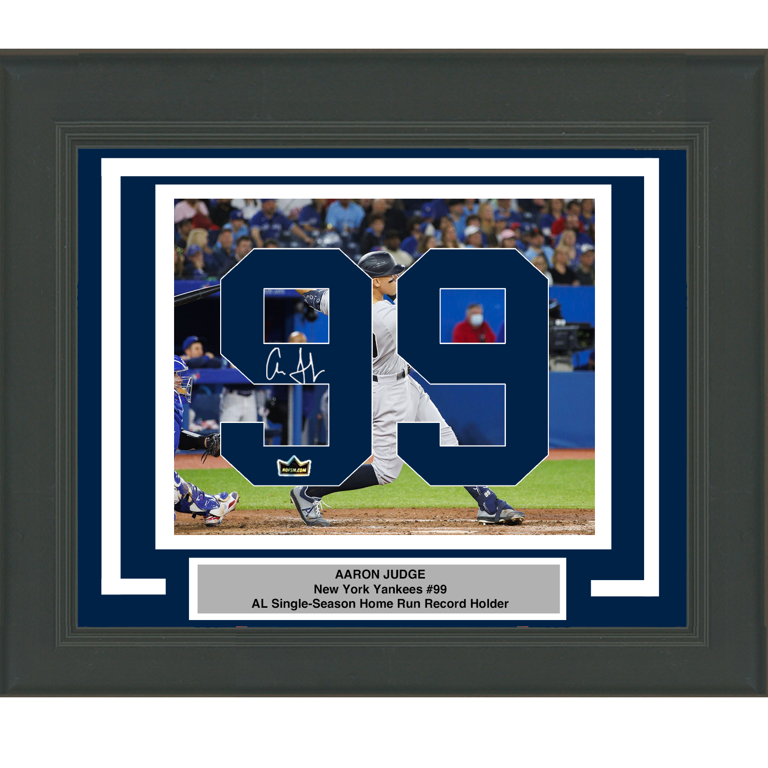 Framed Aaron Judge Facsimile Autographed Jersey Number 20x24 New