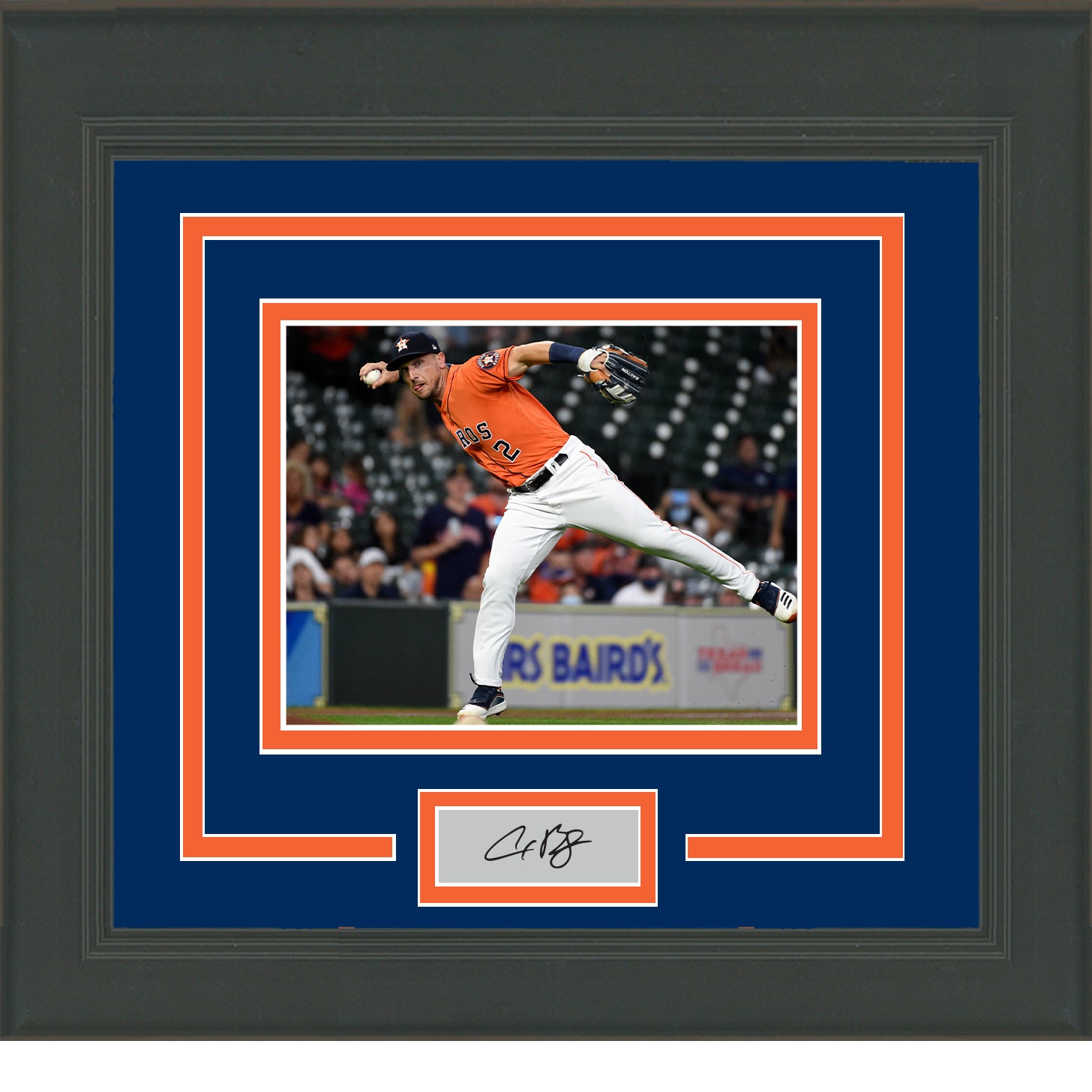 Alex Bregman Houston Astros Autographed Majestic Orange Authentic Jersey