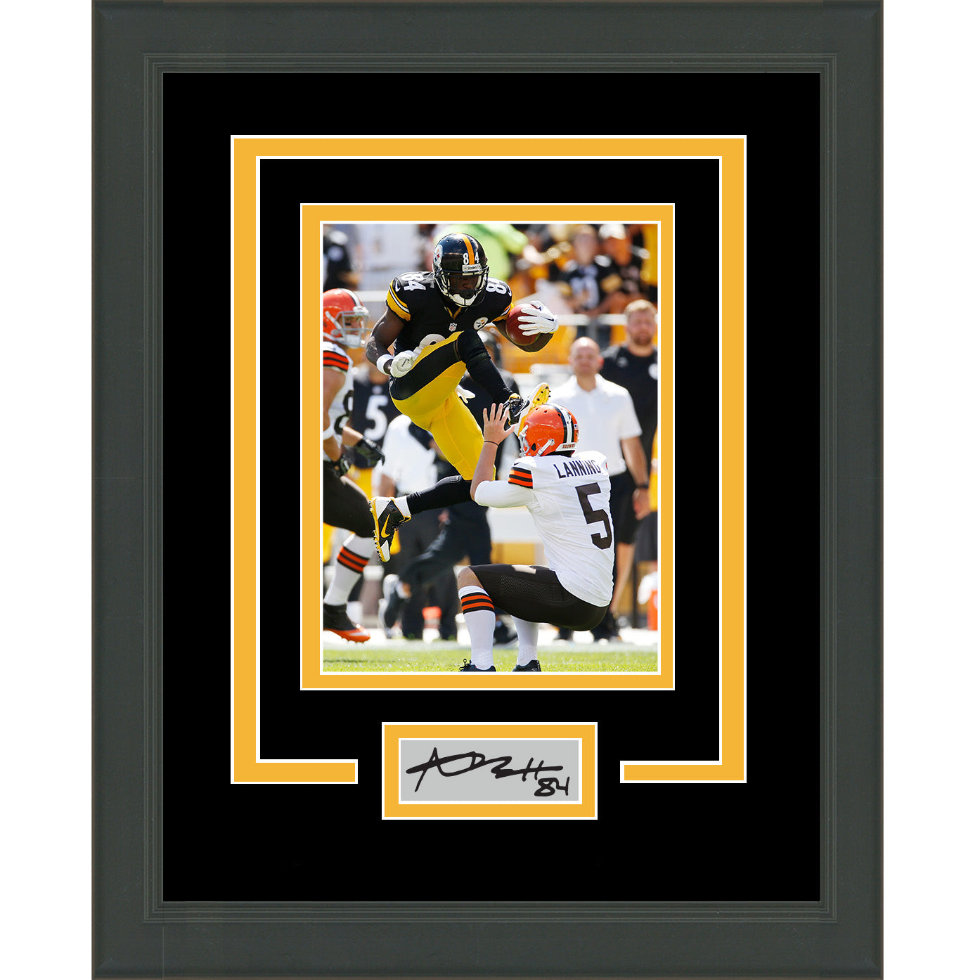 Antonio Brown Autographed and Framed Steelers Jersey