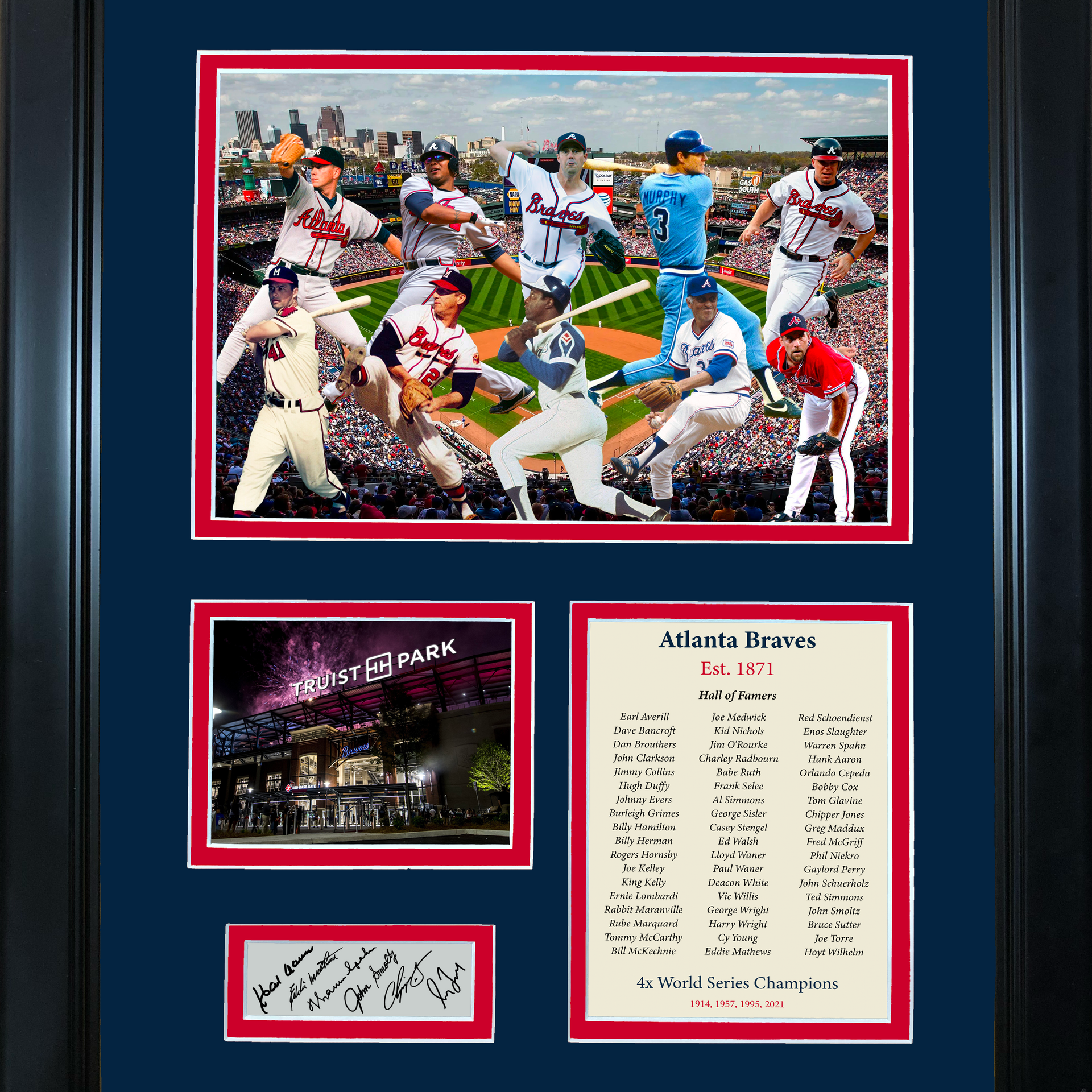 Baseball Atlanta Braves World Series Champions 1914 1957 1995 2021