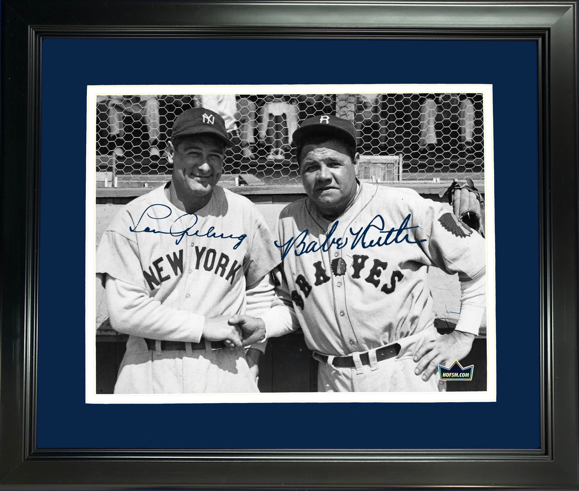 Facsimile Autographed Lou Gehrig New York Pinstripe Reprint Laser