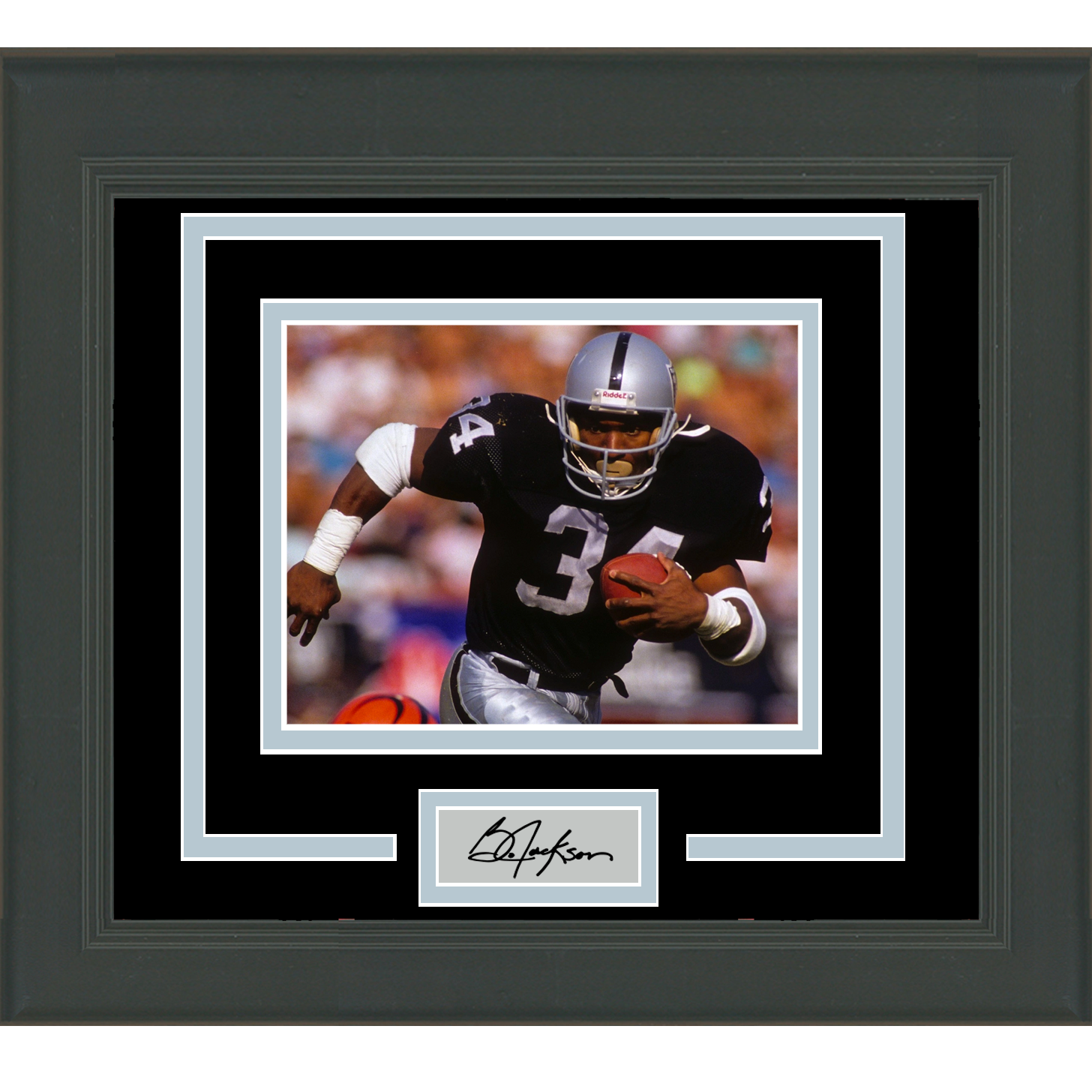 Framed Bo Jackson Facsimile Laser Engraved Signature Auto Los