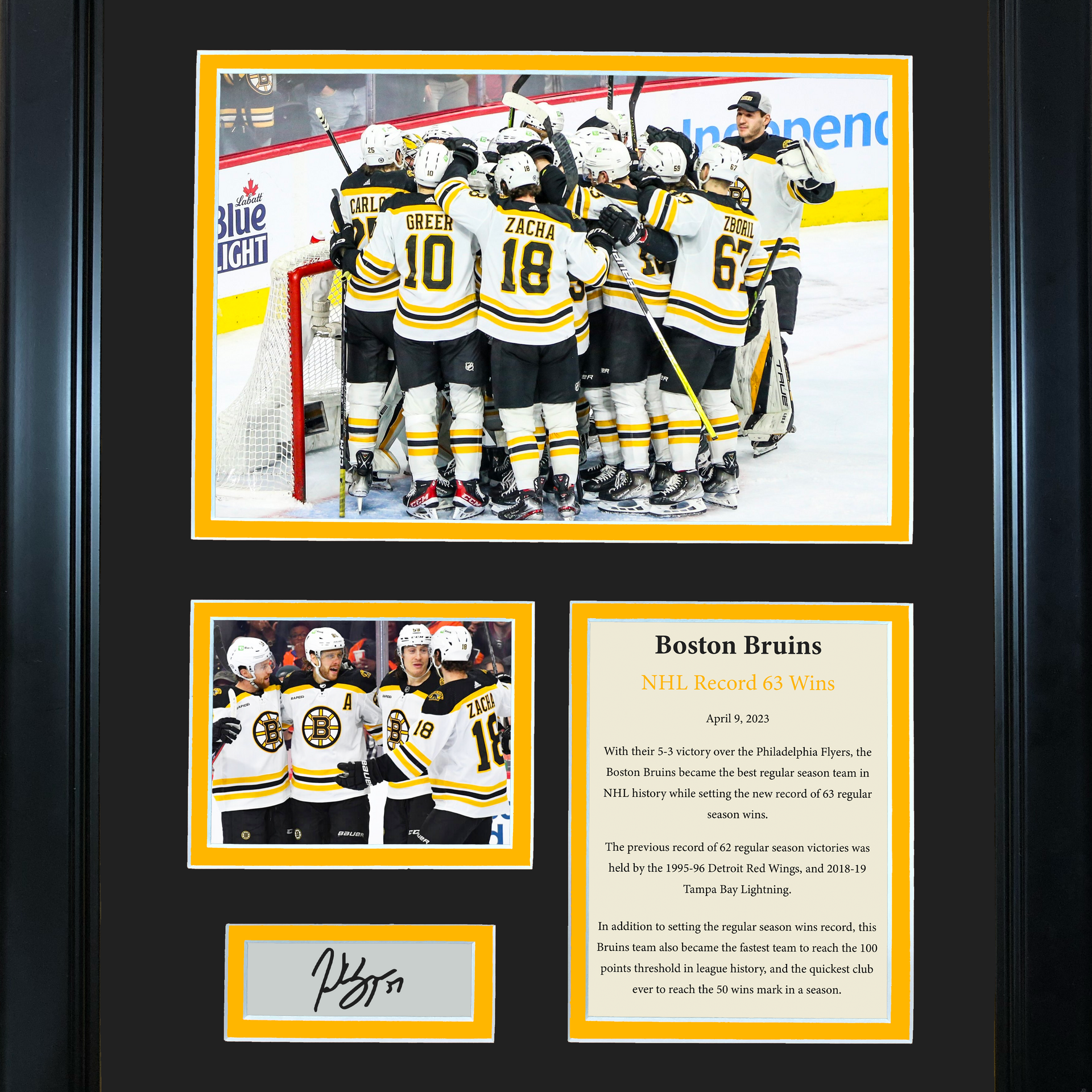 Patrice Bergeron Boston Bruins Autographed Signed Jersey XL COA