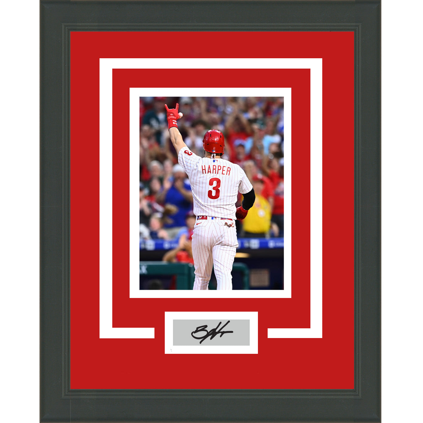 Framed Bryce Harper Facsimile Laser Engraved Signature Auto Philadelphia  Phillies 14x17 Baseball Photo - Hall of Fame Sports Memorabilia