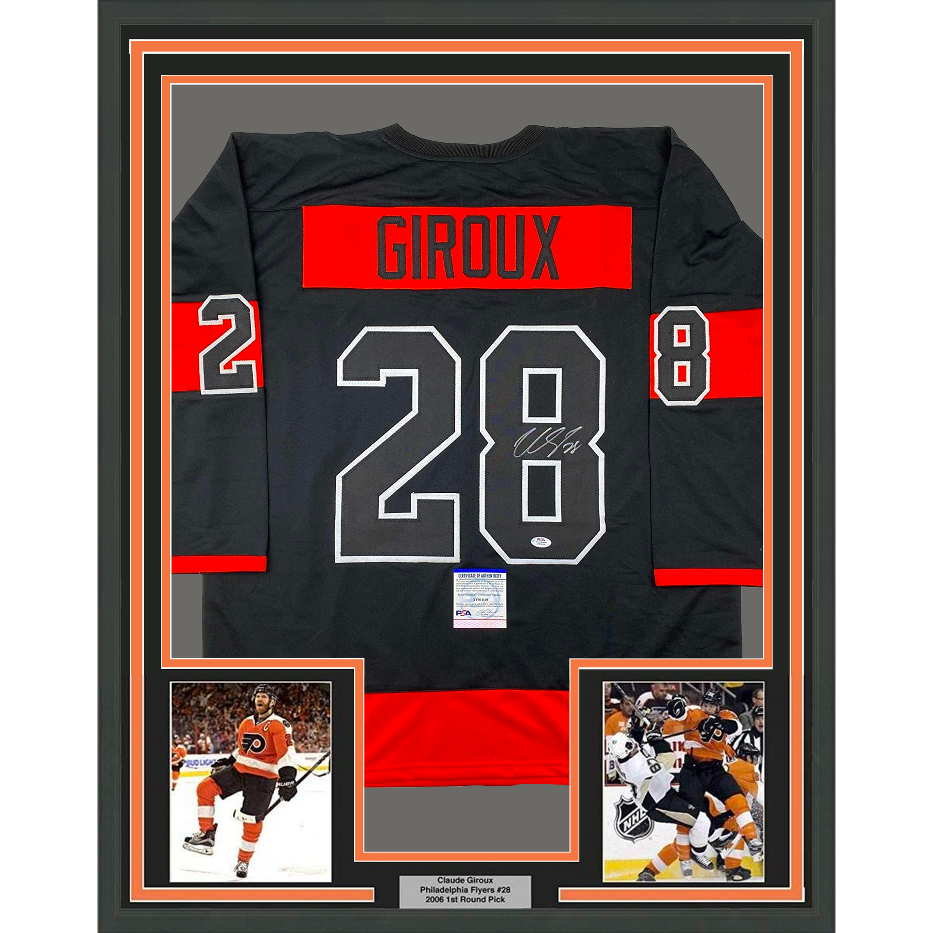 Framed Claude Giroux Philadelphia Flyers Autographed 16 x 20