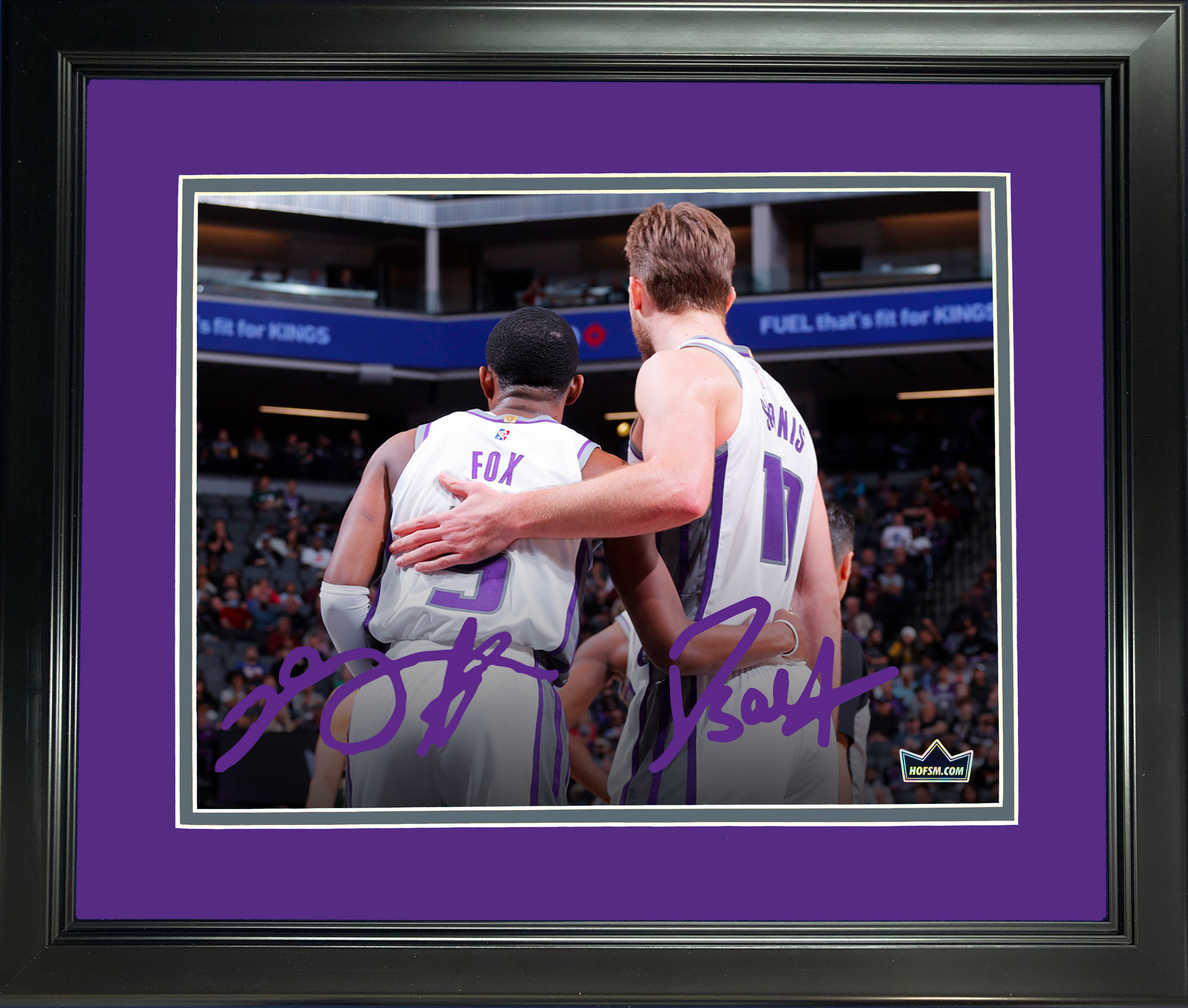 Domantas Sabonis Signed Sacramento Kings 33x42 Custom Framed