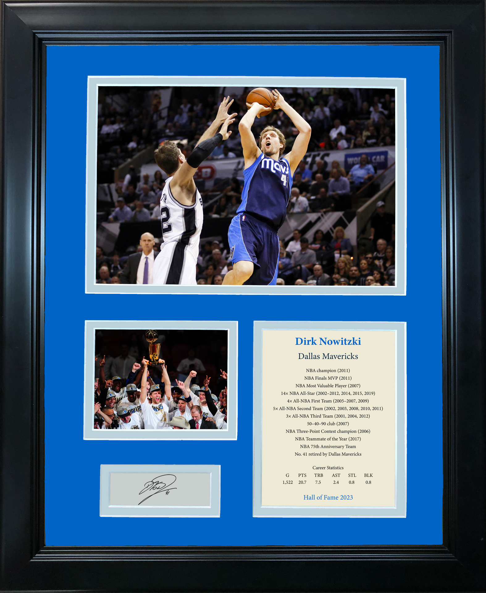 Dirk Nowitzki Signed Hat Dallas Mavericks NBA Champion 2011 PSA Hall of  Fame HOF