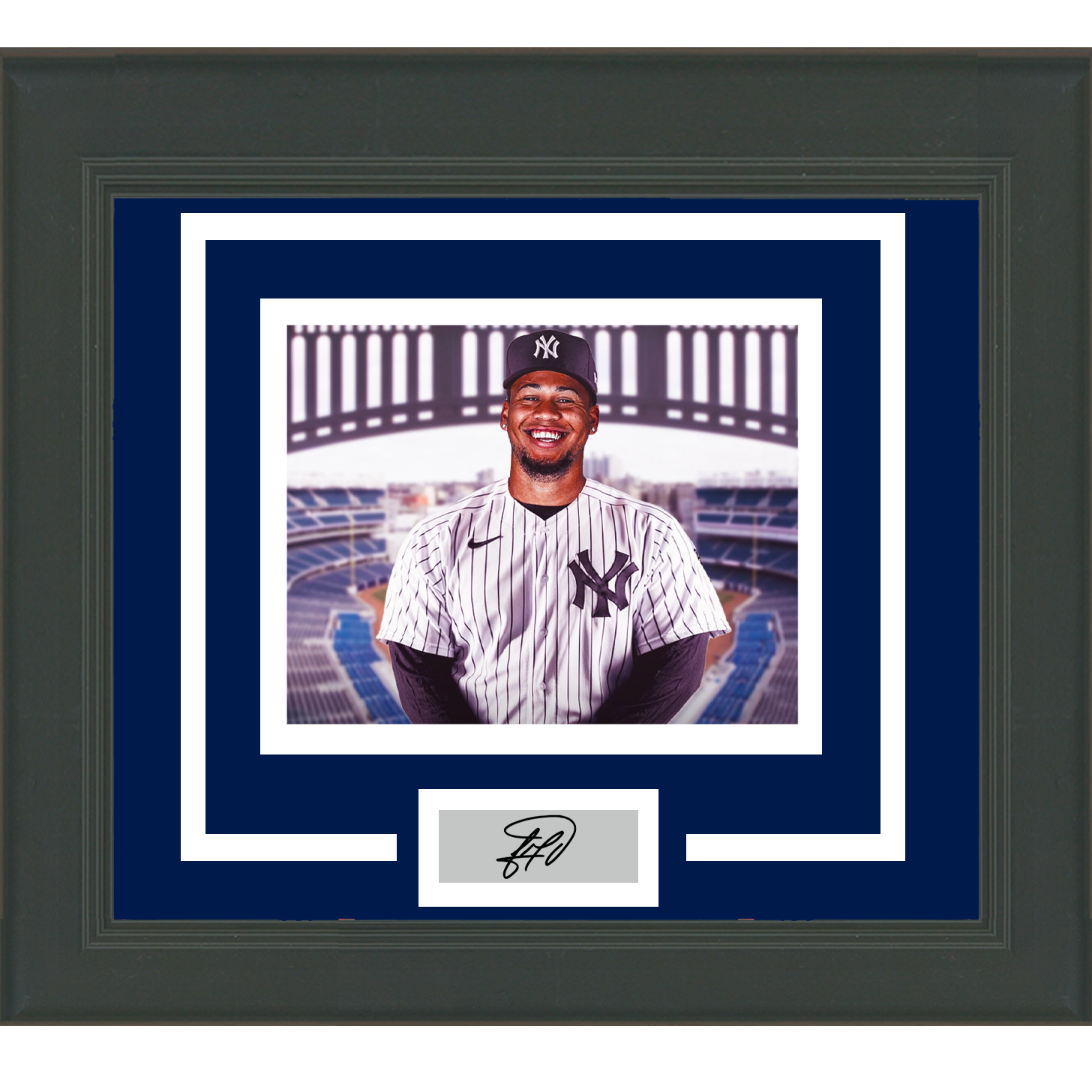 Framed Frankie Montas Facsimile Laser Engraved Signature Auto New York  Yankees 14x17 Baseball Photo - Hall of Fame Sports Memorabilia