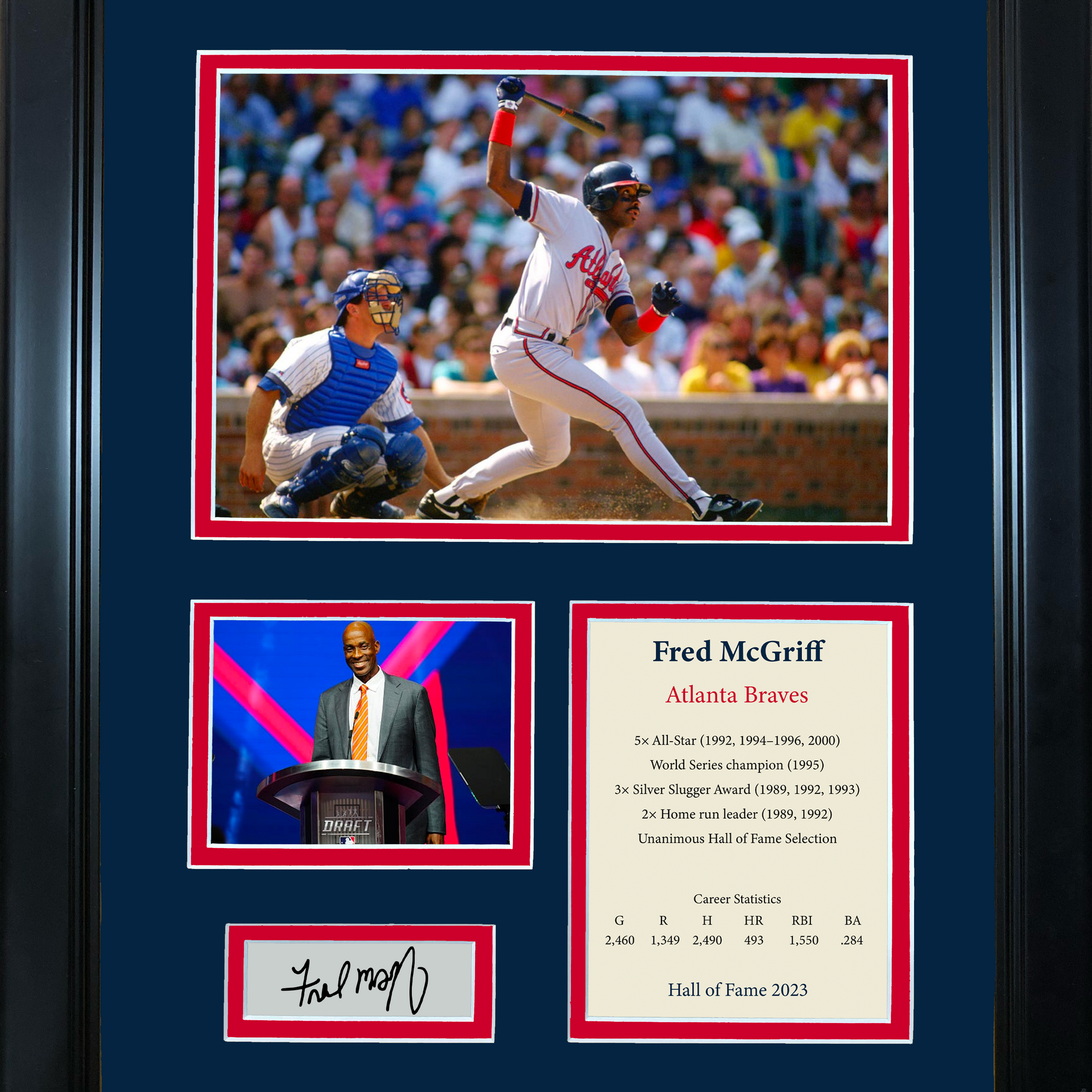 Framed Fred McGriff Hall of Fame Facsimile Laser Engraved Signature Auto  Atlanta Braves 12x15 Baseball Photo Collage - Hall of Fame Sports  Memorabilia