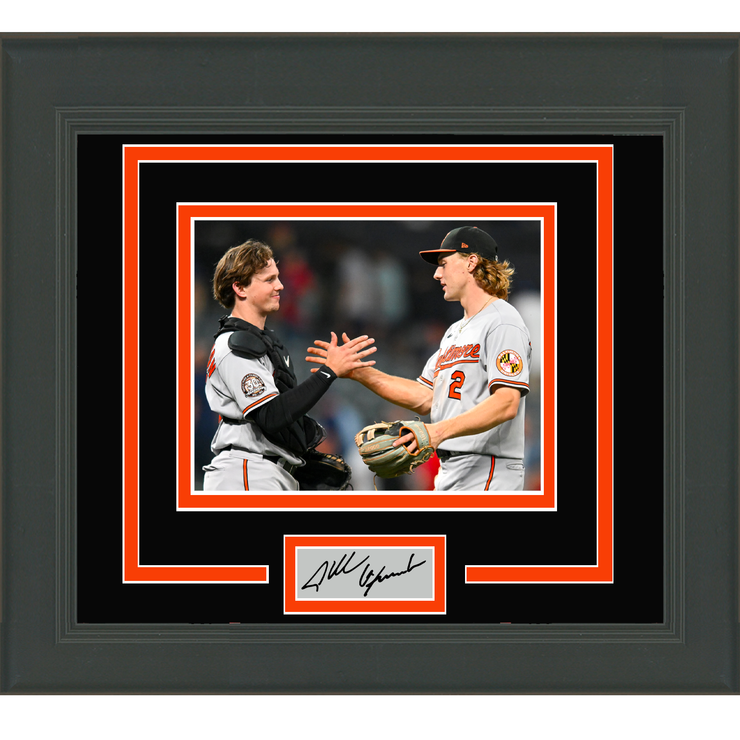 Jim Palmer Autographed & Framed Orange Orioles Jersey