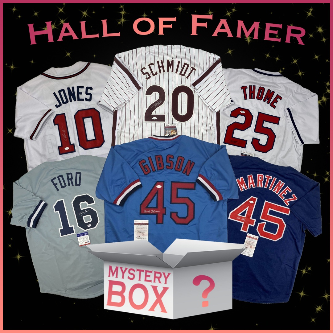 Hall of Famers Autographed Baseball Jersey Mystery Box