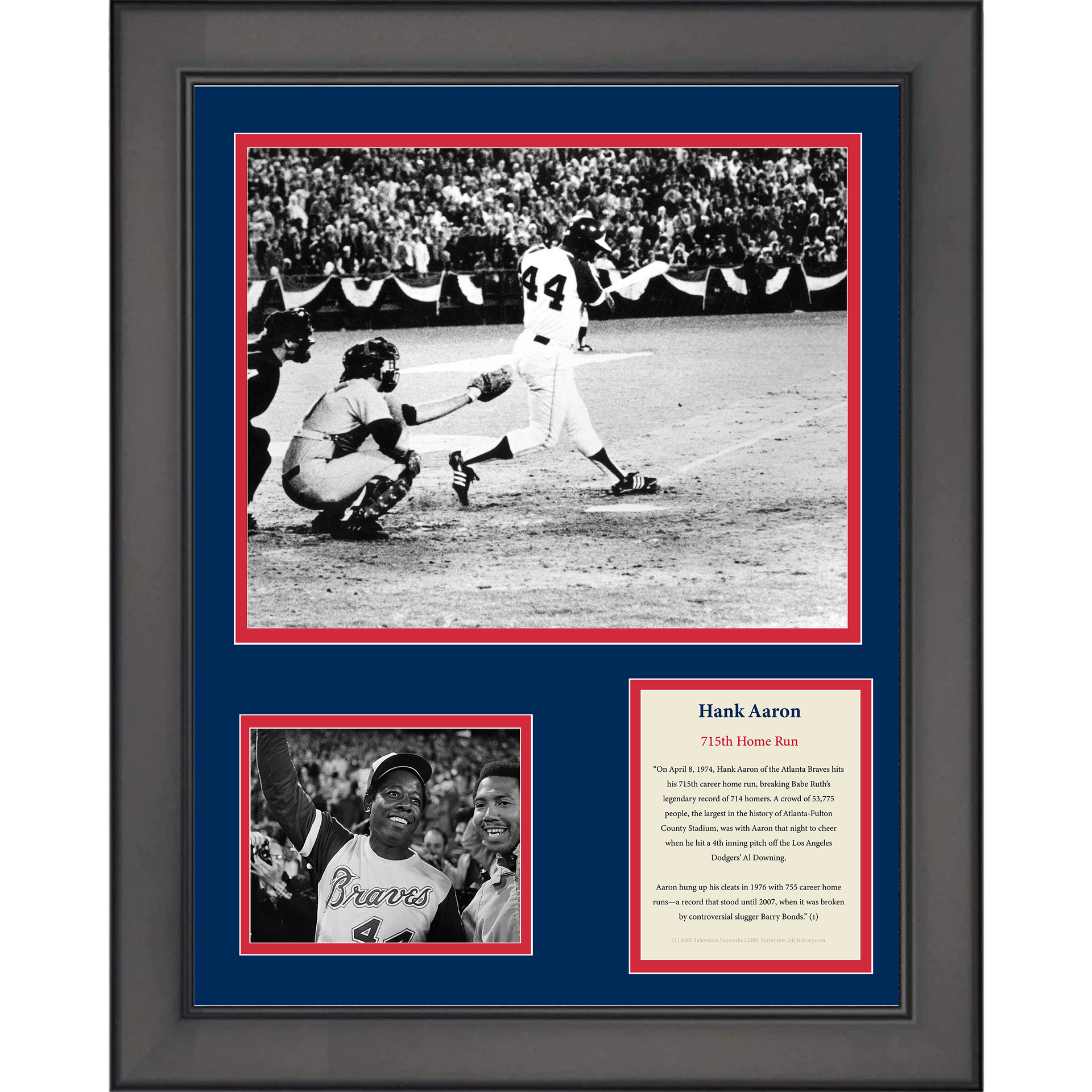 Hank Aaron Baseball Hall of Fame Plaque Postcard